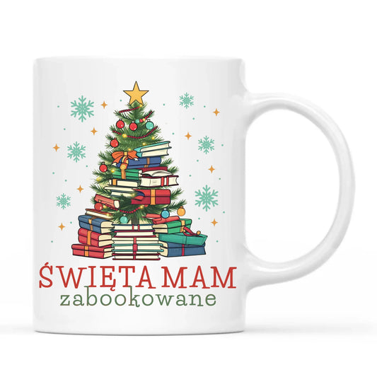 Kubek świąteczny - Święta mam zabookowane BN05 - StoryCups.pl
