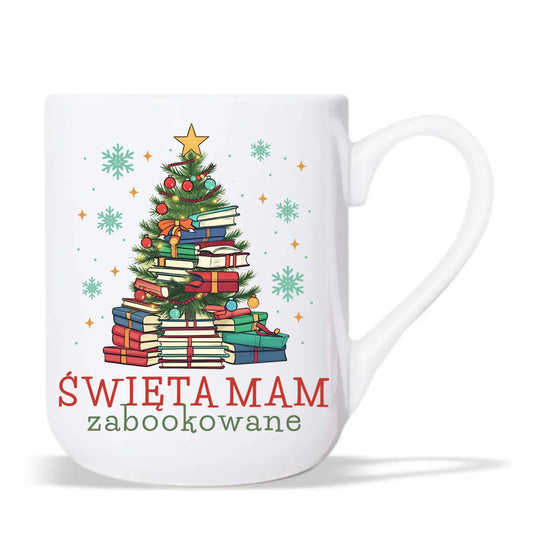 Kubek elegant świąteczny - Święta mam zabookowane BN05 - StoryCups.pl