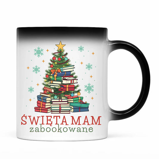 Kubek magiczny świąteczny - Święta mam zabookowane BN05 - StoryCups.pl