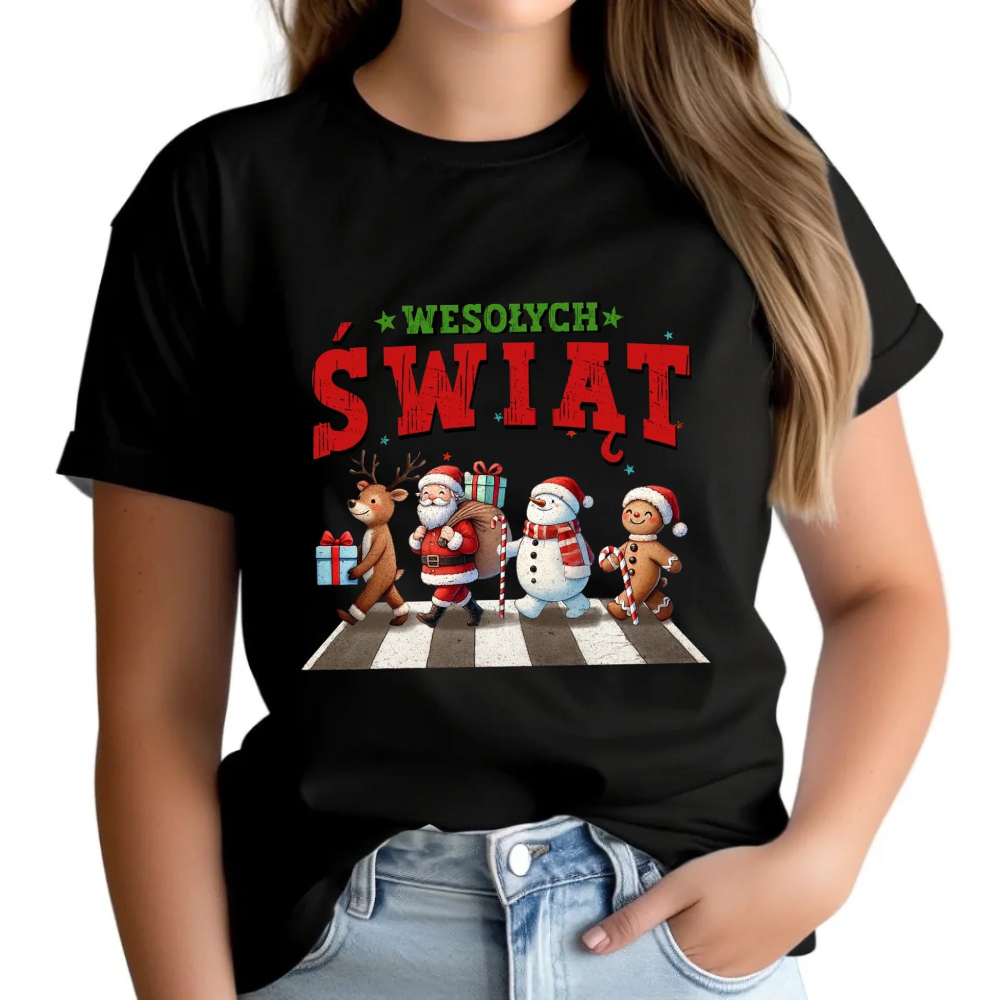 Koszulka damska świąteczna - Wesołych Świąt BN06 - StoryCups.pl