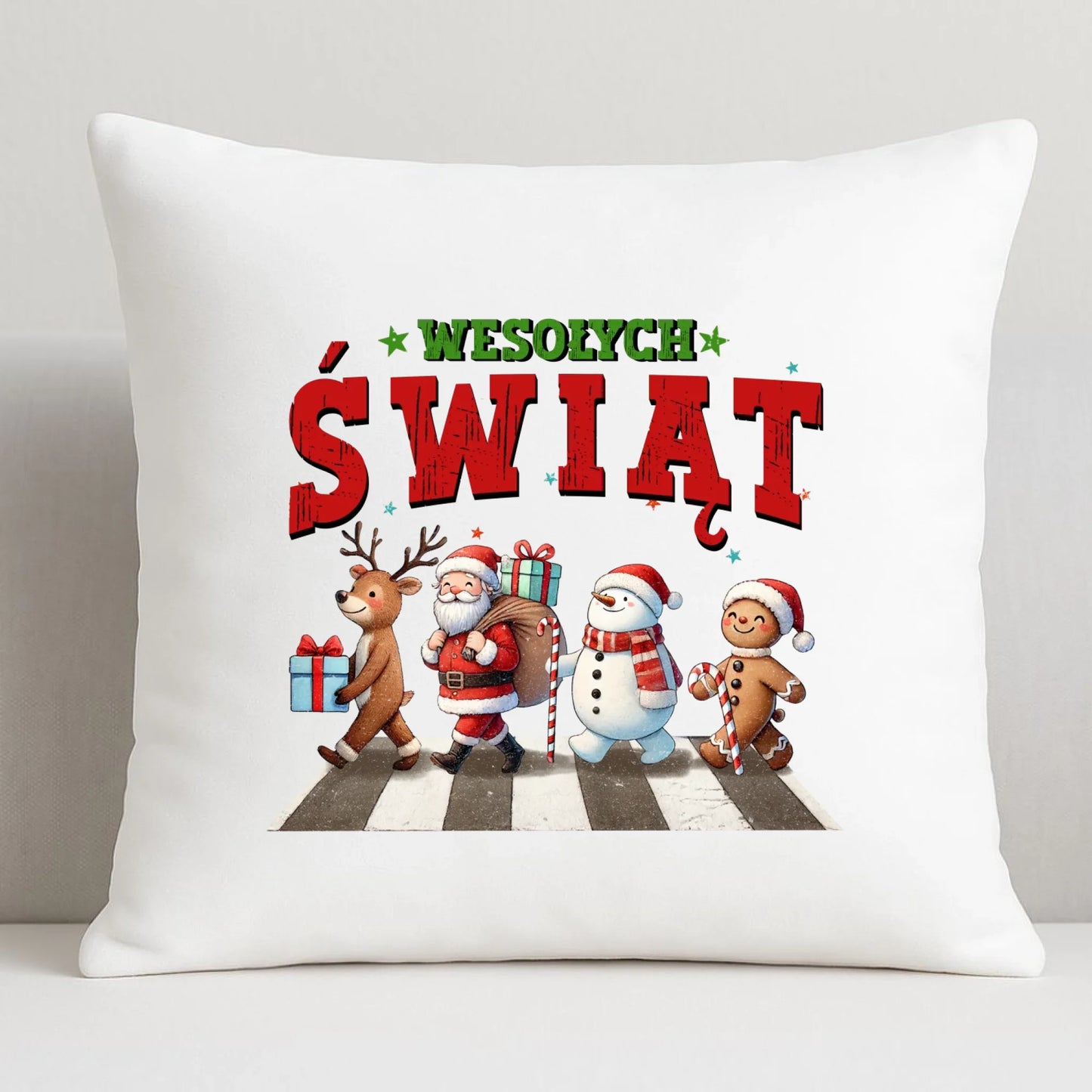 Poduszka świąteczna - Wesołych Świąt BN06 - StoryCups.pl