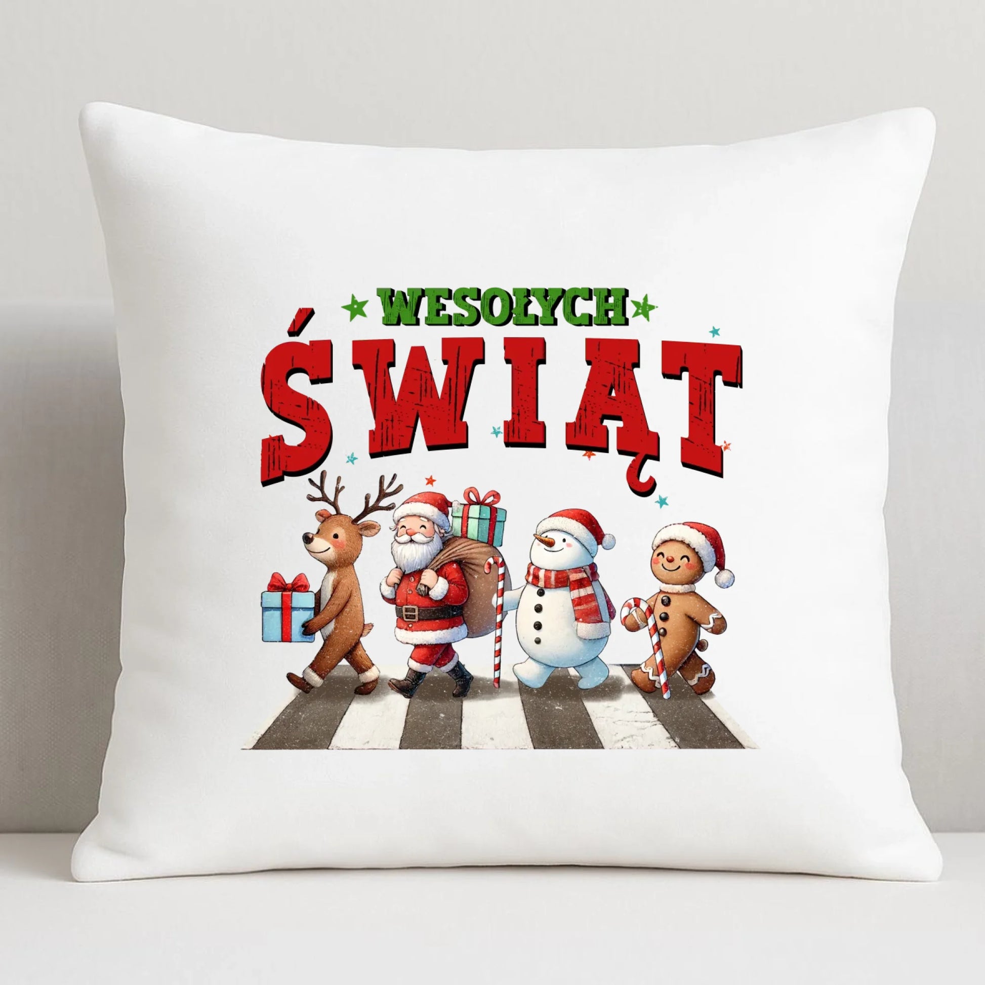 Poduszka świąteczna - Wesołych Świąt BN06 - StoryCups.pl
