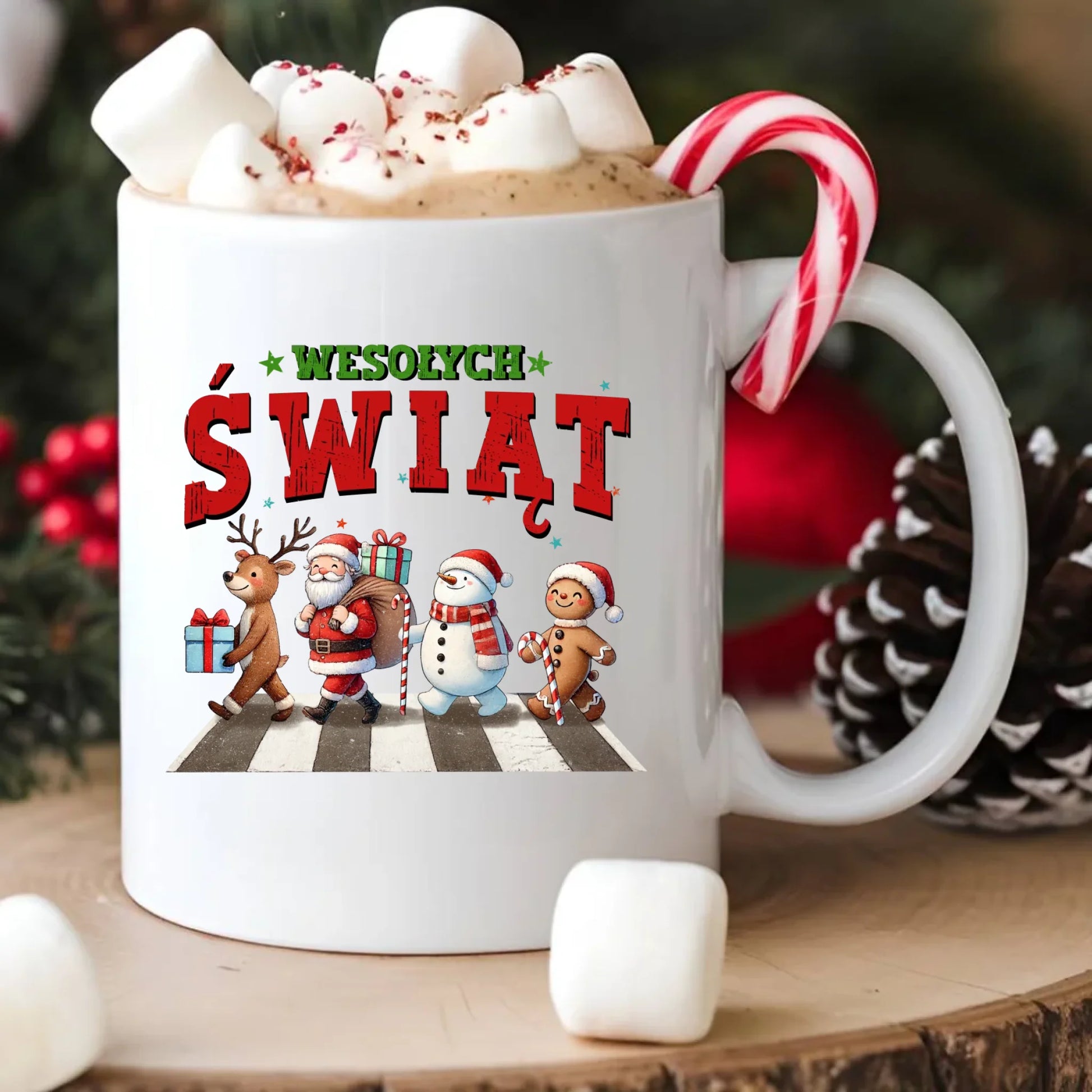 Kubek świąteczny - Wesołych Świąt BN06 - StoryCups.pl