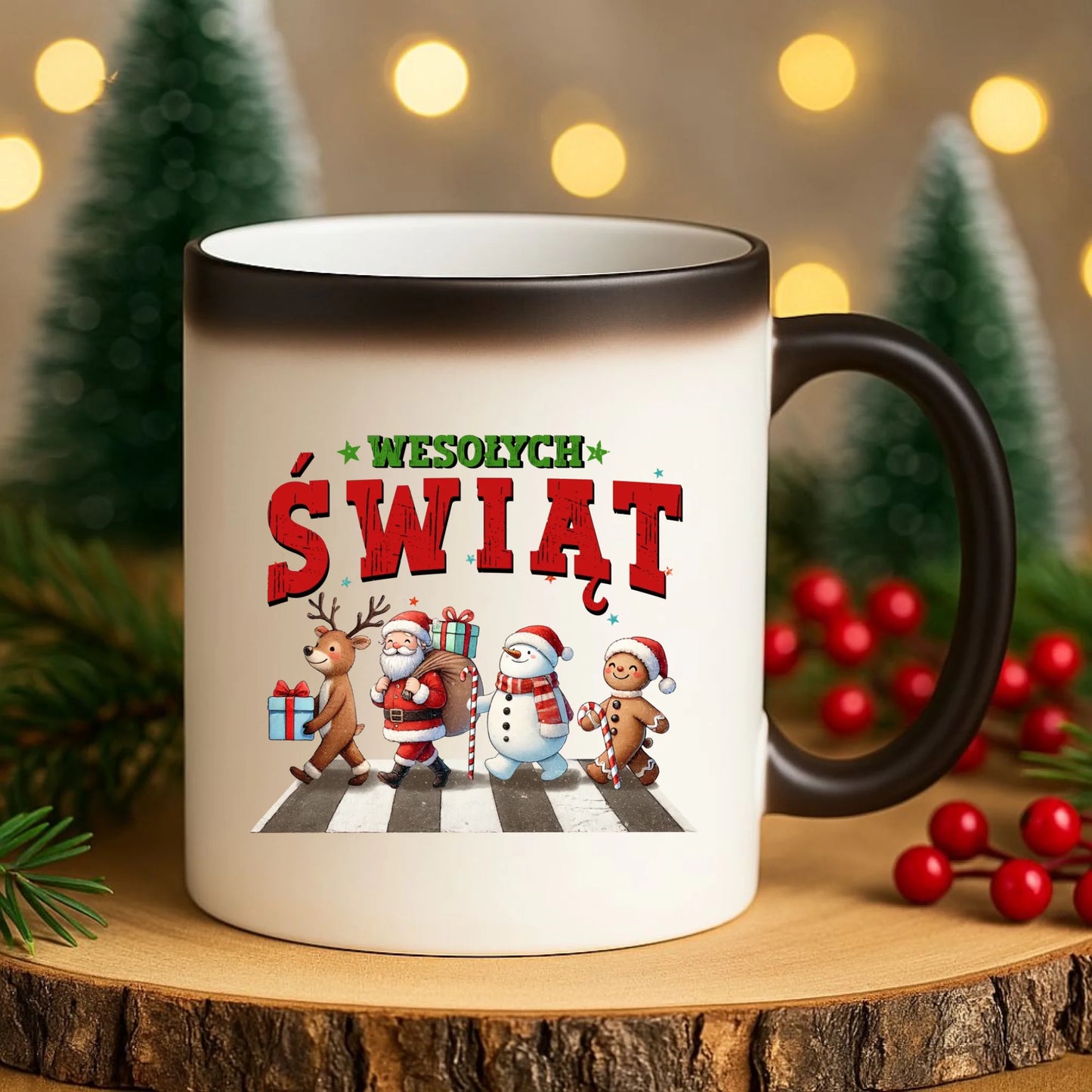 Kubek magiczny świąteczny - Wesołych Świąt BN06 - StoryCups.pl