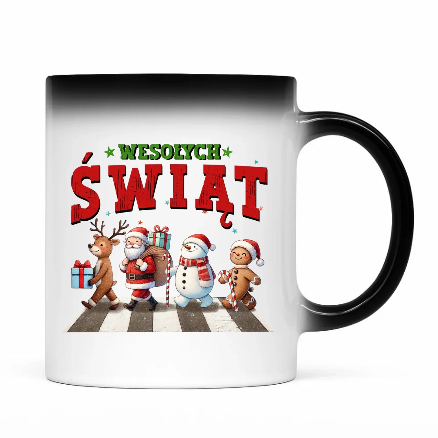 Kubek magiczny świąteczny - Wesołych Świąt BN06 - StoryCups.pl