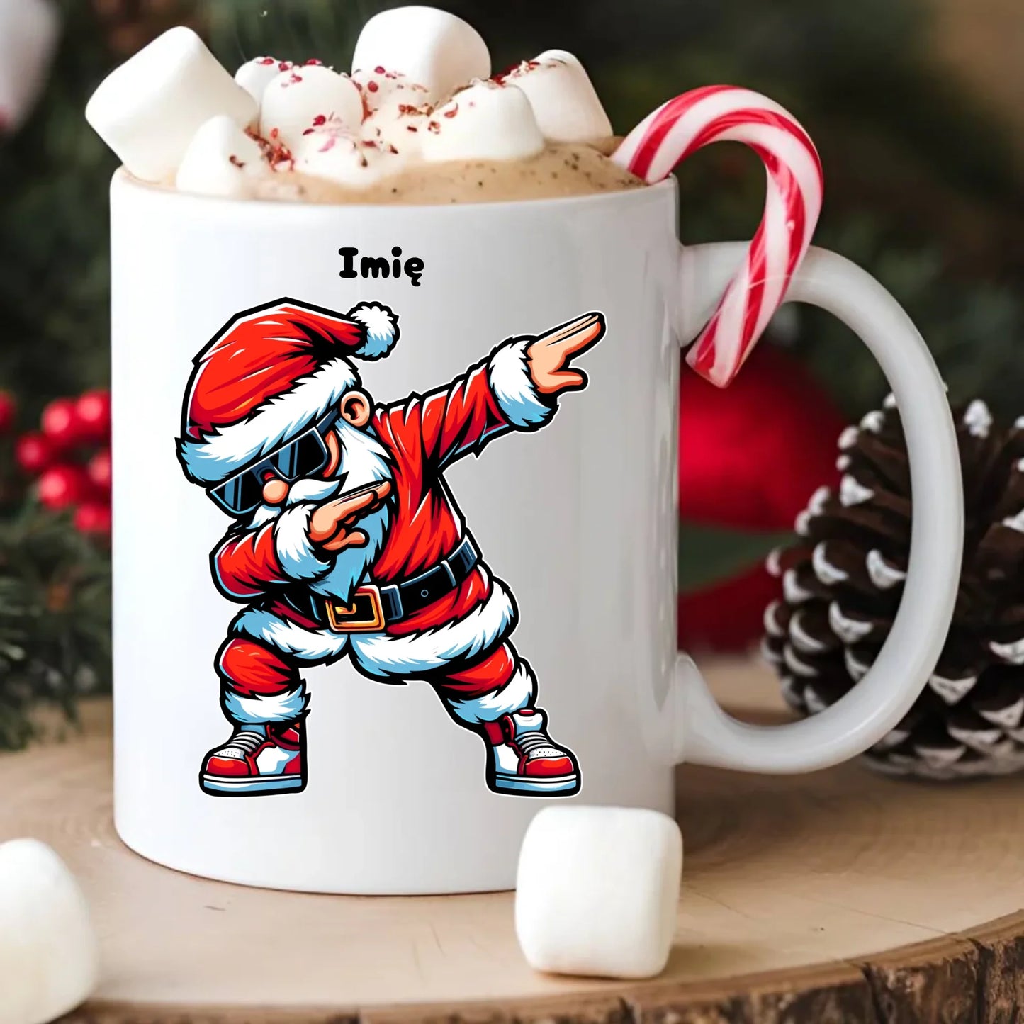 Kubek świąteczny z Mikołajem - na Mikołajki - personalizowany BN136 - StoryCups.pl