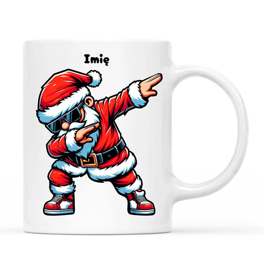 Kubek świąteczny z Mikołajem - na Mikołajki - personalizowany BN136