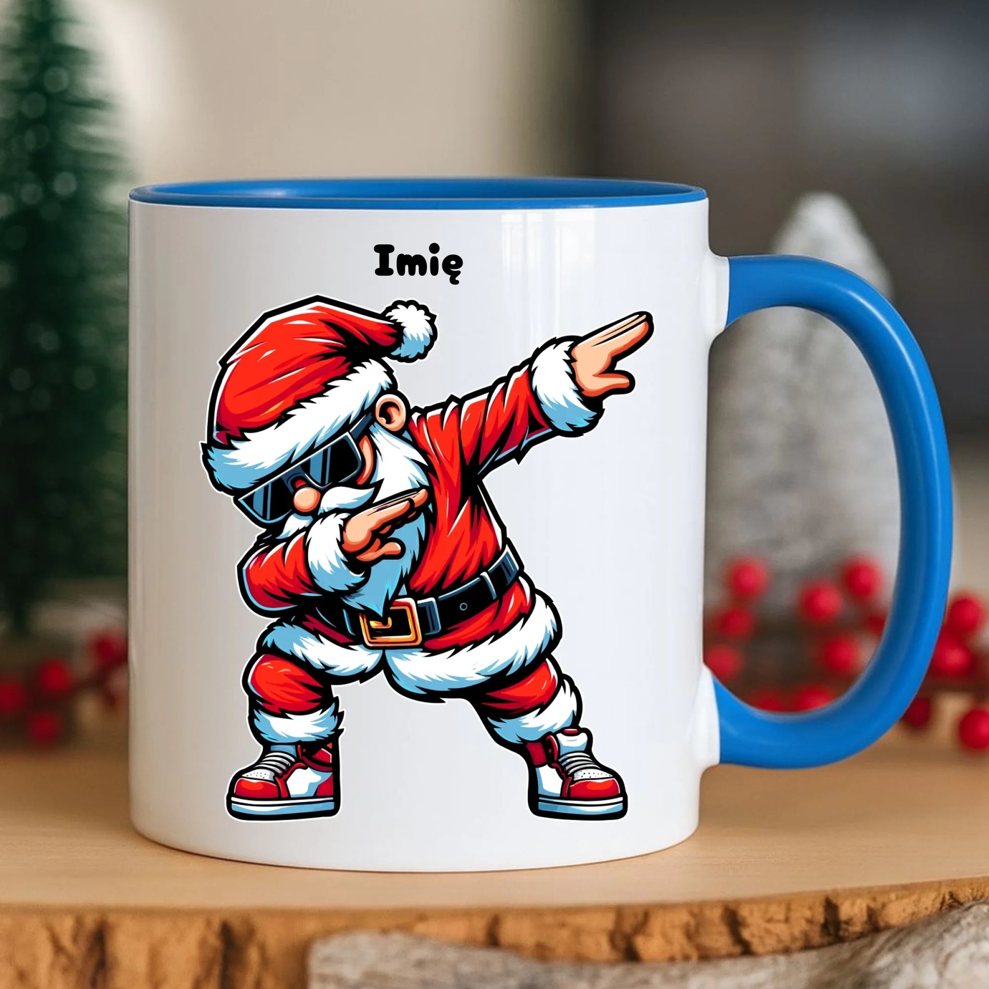Kubek świąteczny z Mikołajem - na Mikołajki - personalizowany BN136 - StoryCups.pl