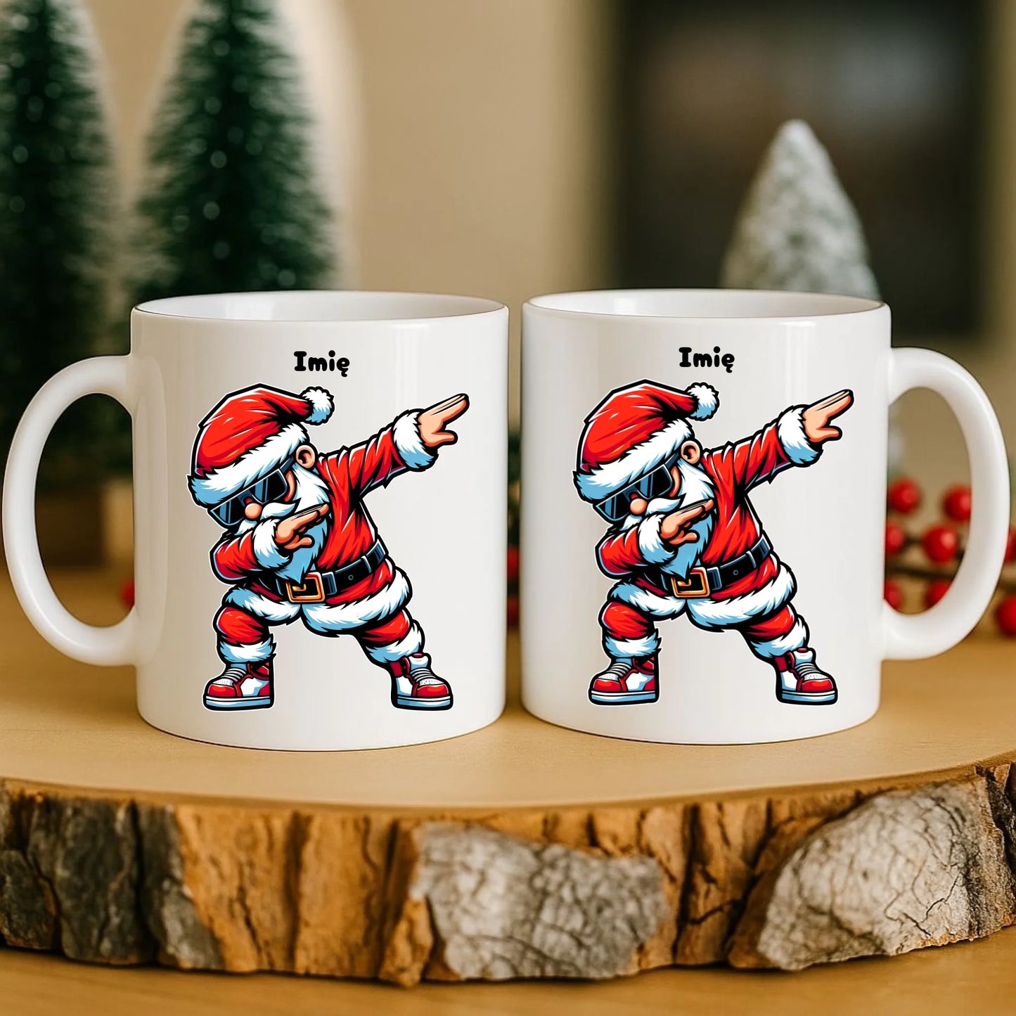 Kubek świąteczny z Mikołajem - na Mikołajki - personalizowany BN136 - StoryCups.pl