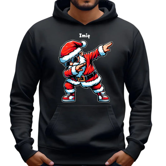 Bluza męska z kapturem świąteczna - Mikołaj - na Mikołajki - personalizowana BN136 - StoryCups.pl