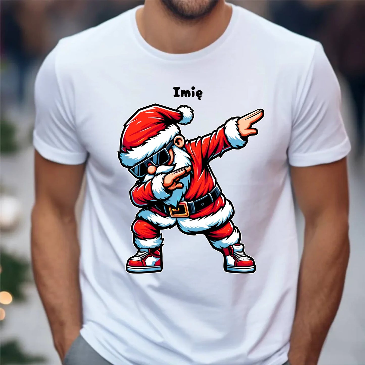 Koszulka męska świąteczna - Mikołaj - na Mikołajki - personalizowana BN136 - StoryCups.pl