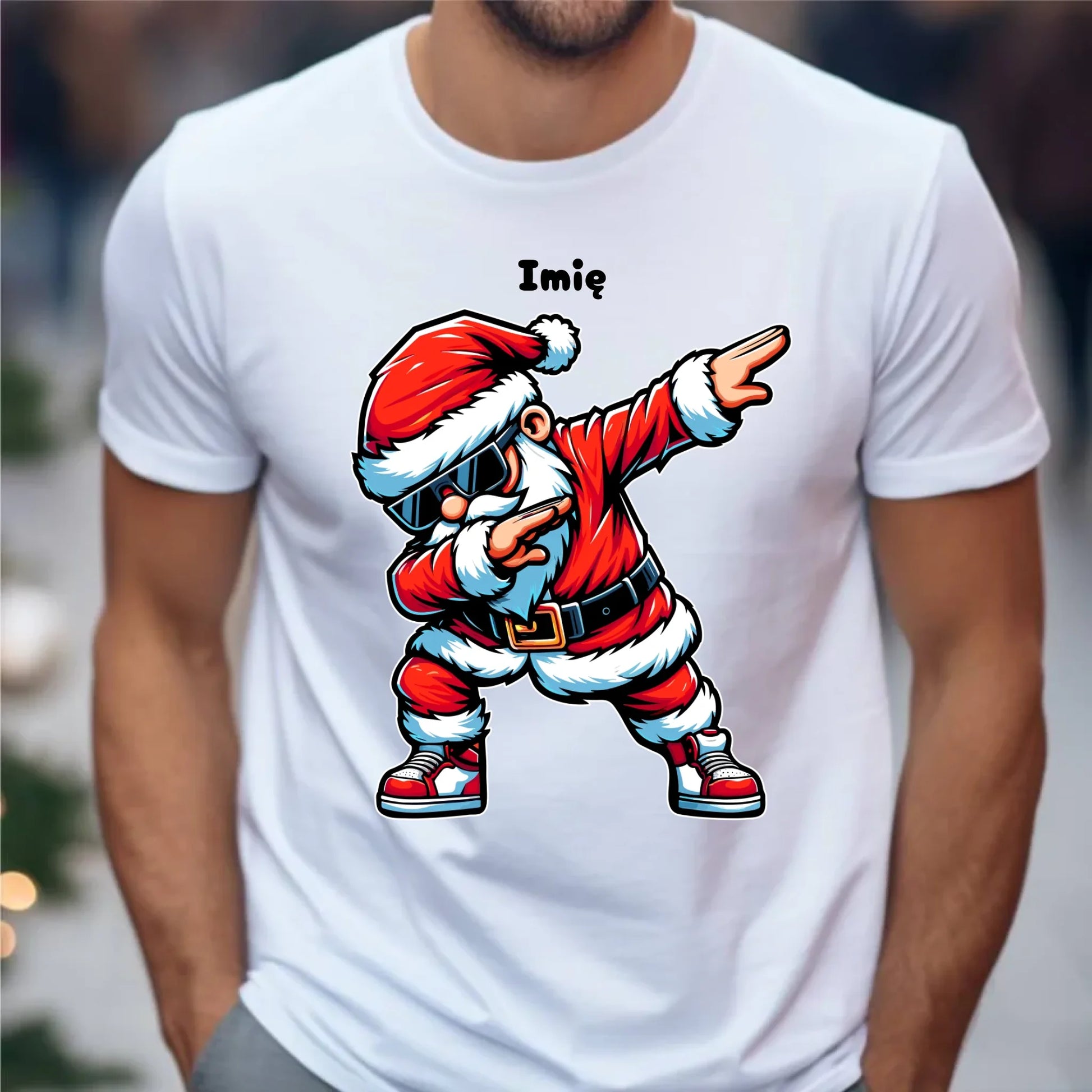 Koszulka męska świąteczna - Mikołaj - na Mikołajki - personalizowana BN136 - StoryCups.pl