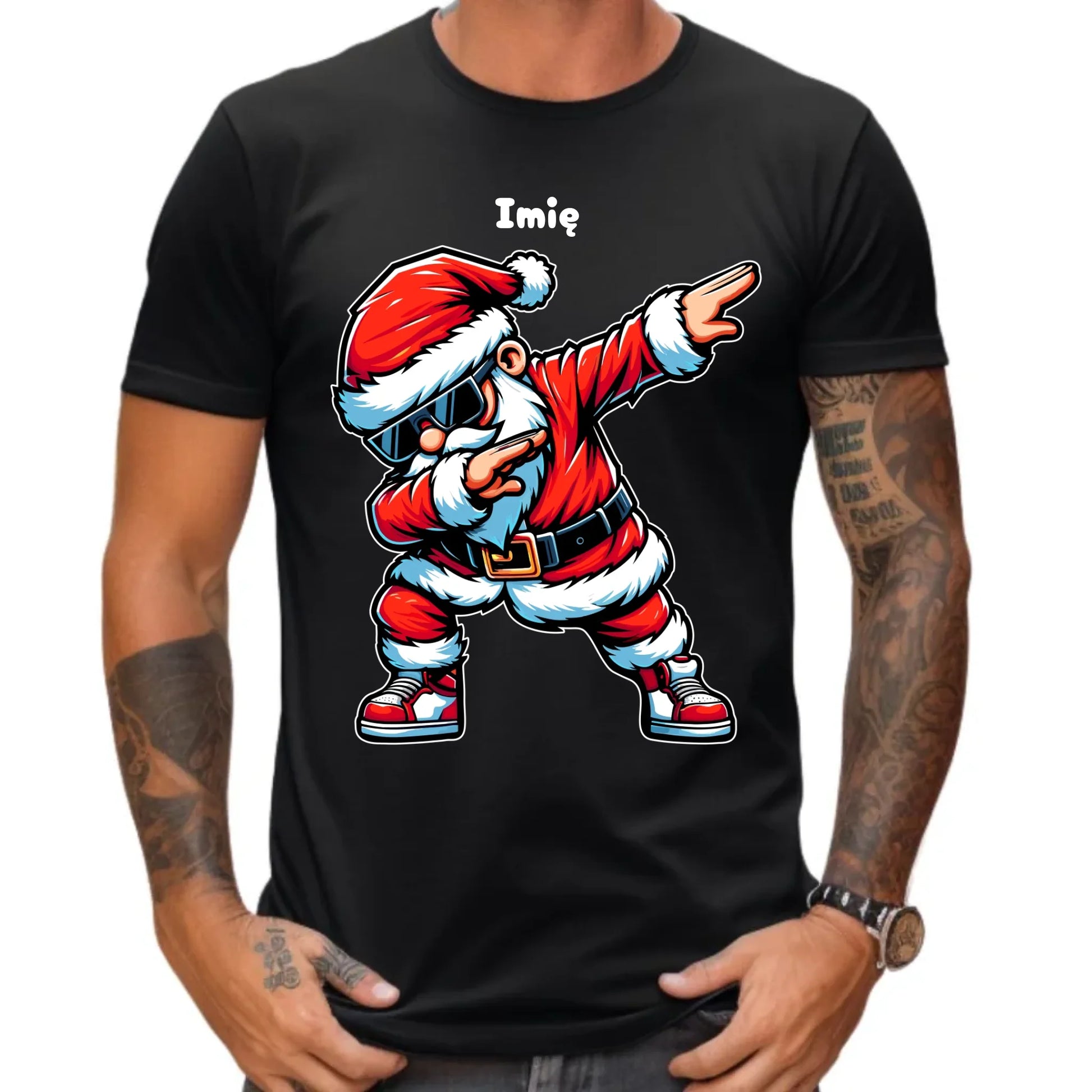 Koszulka męska świąteczna - Mikołaj - na Mikołajki - personalizowana BN136 - StoryCups.pl