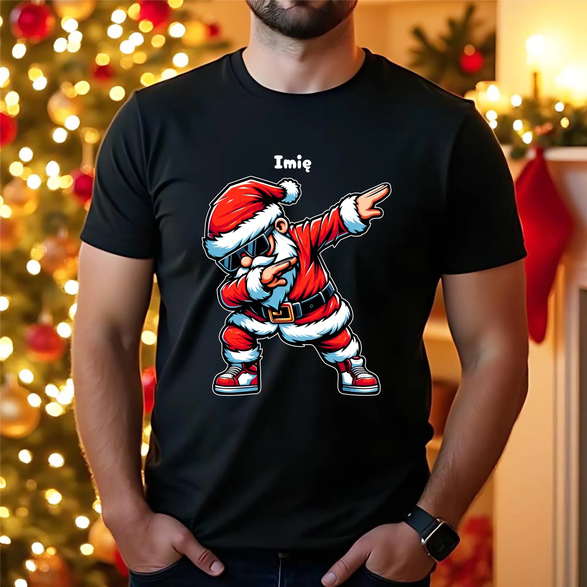 Koszulka męska świąteczna - Mikołaj - na Mikołajki - personalizowana BN136 - StoryCups.pl