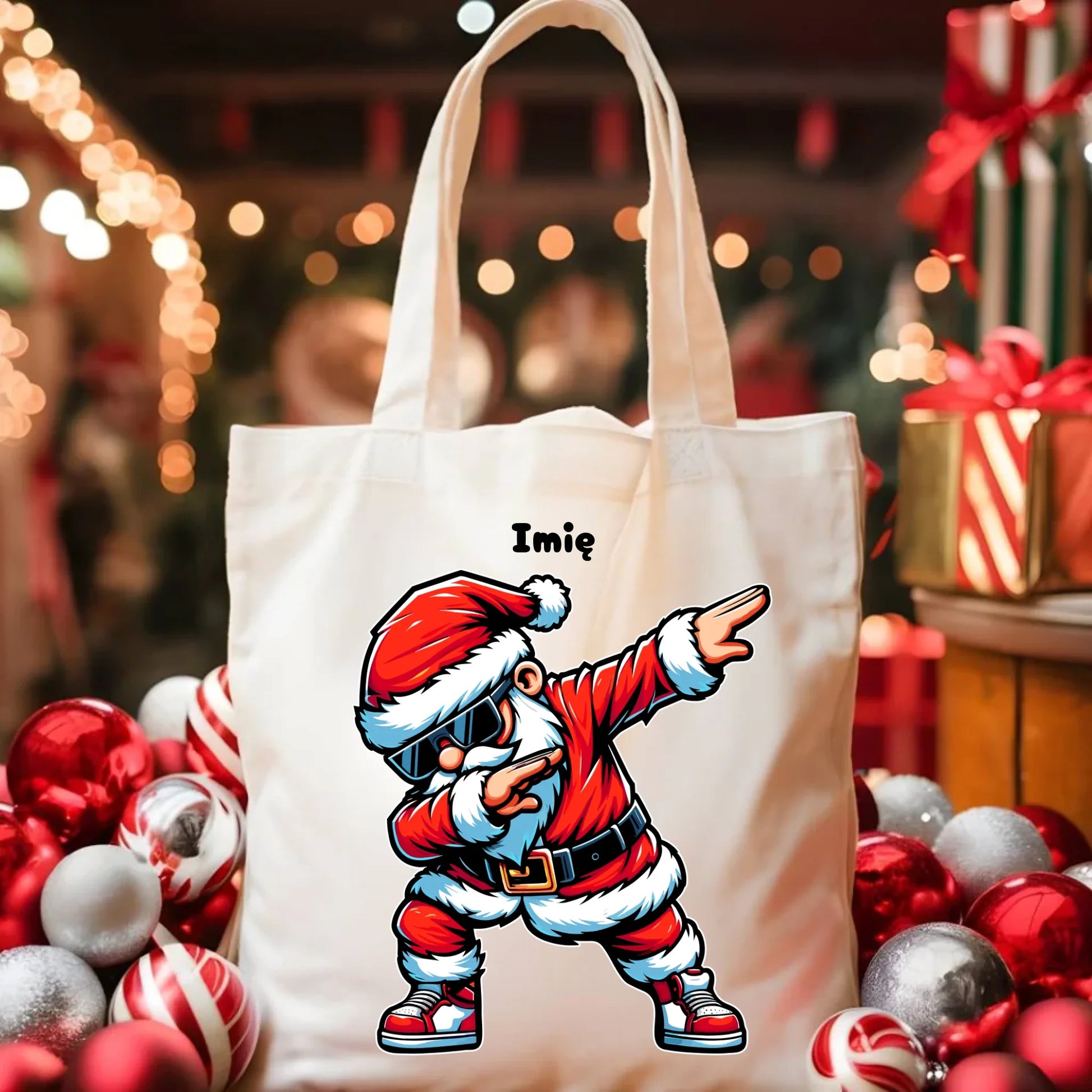 Torba świąteczna - Mikołaj - na Mikołajki - personalizowana BN136 - StoryCups.pl