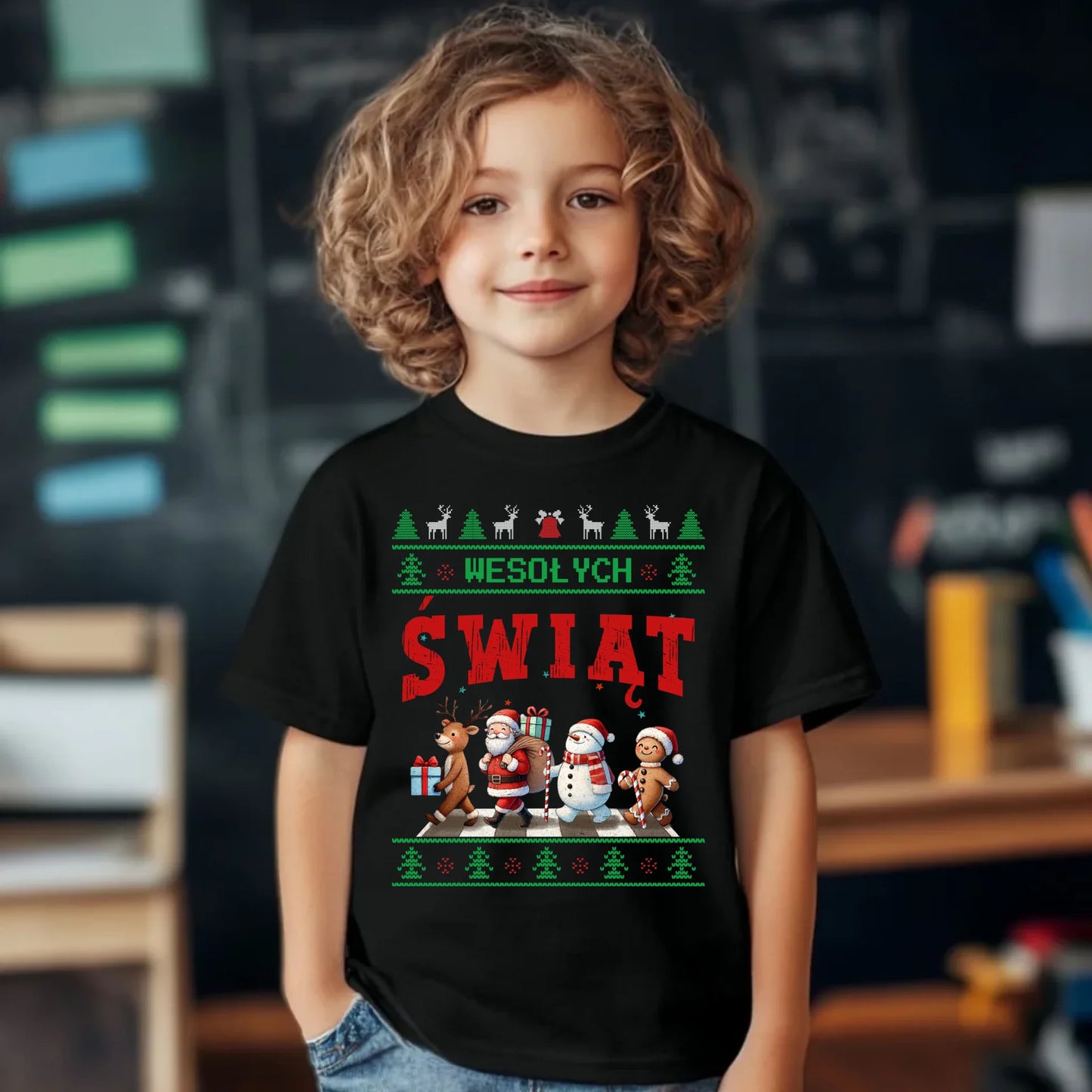 Koszulka dziecięca świąteczna - Wesołych Świąt BN06 - StoryCups.pl