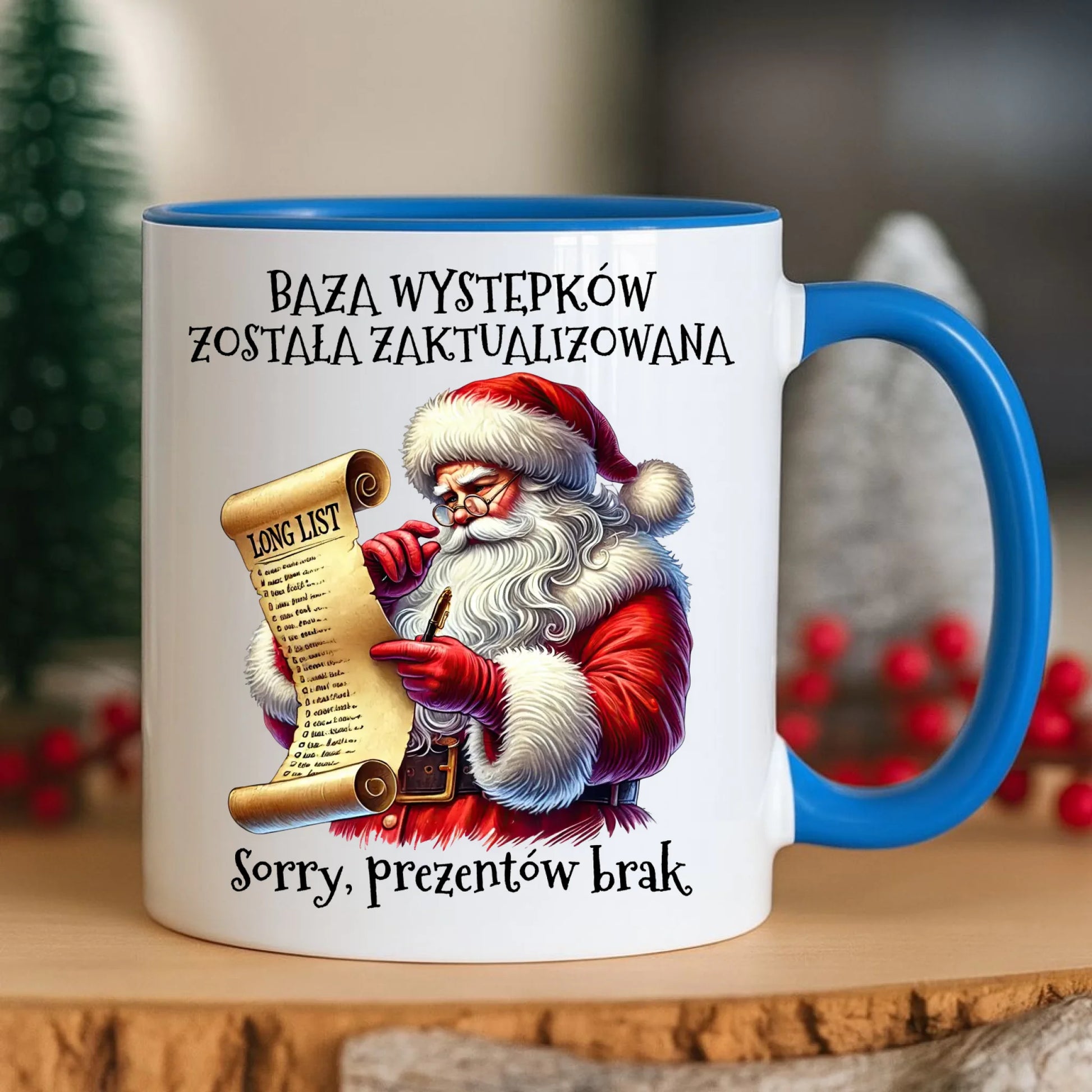 Kubek świąteczny z Mikołajem - Prezentów brak BN07 - StoryCups.pl
