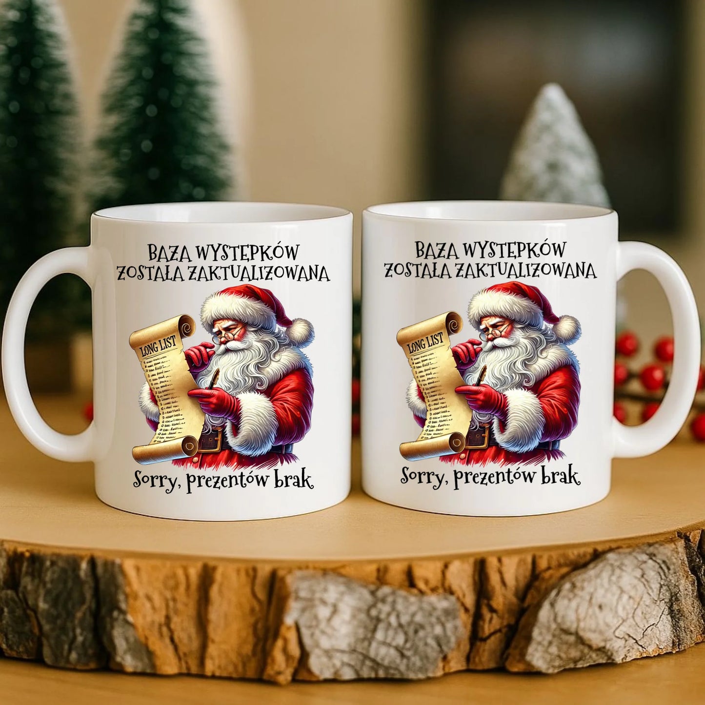 Kubek świąteczny z Mikołajem - Prezentów brak BN07 - StoryCups.pl