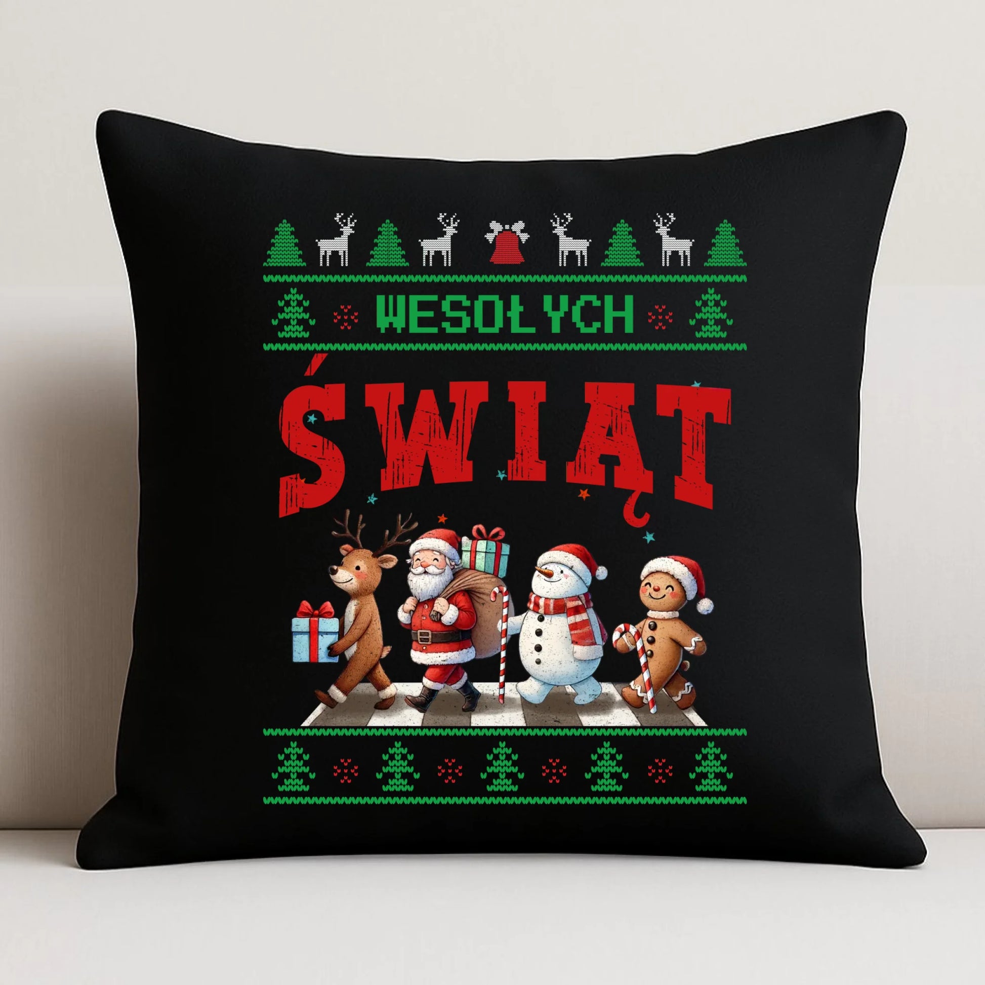 Poduszka dekoracyjna świąteczna - Wesołych Świąt BN06 - StoryCups.pl