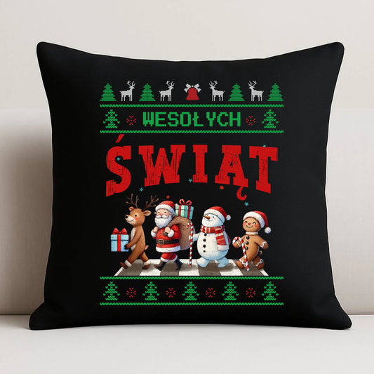 Poduszka dekoracyjna świąteczna - Wesołych Świąt BN06 - StoryCups.pl