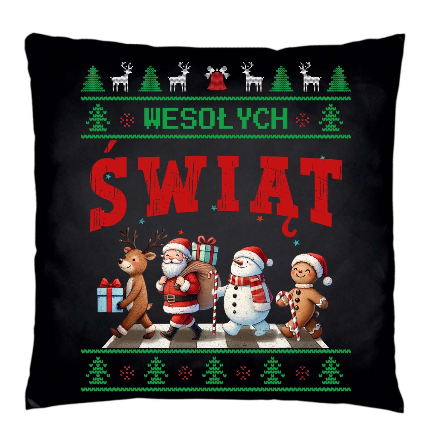 Poduszka dekoracyjna świąteczna - Wesołych Świąt BN06 - StoryCups.pl