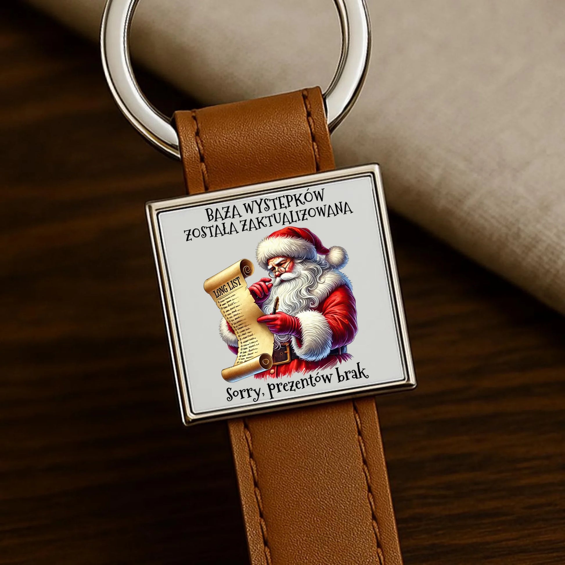 Brelok świąteczny z Mikołajem - Prezentów brak BN07 - StoryCups.pl