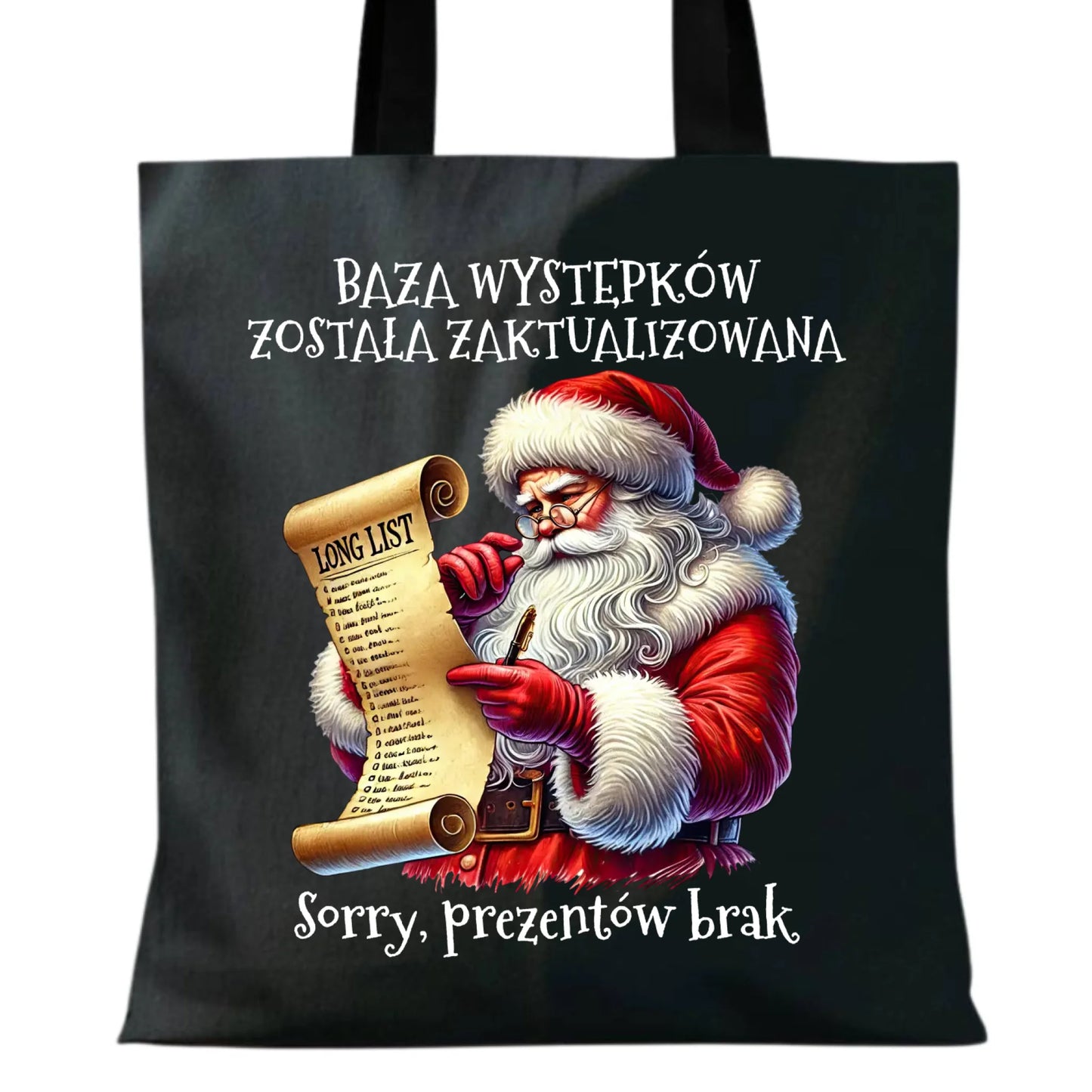 Torba świąteczna z Mikołajem - Prezentów brak BN07 - StoryCups.pl
