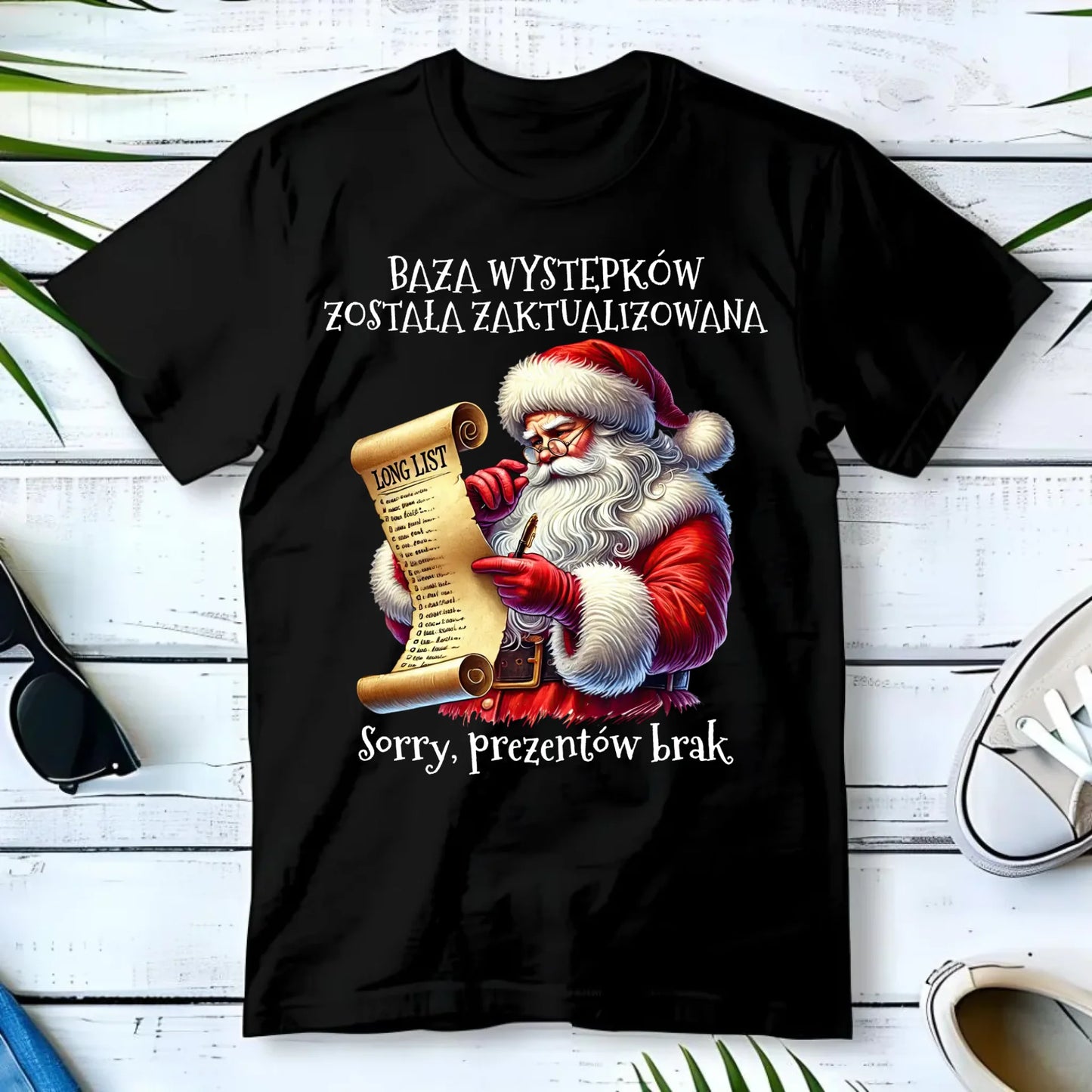 Koszulka męska świąteczna z Mikołajem - Prezentów brak BN07 - StoryCups.pl