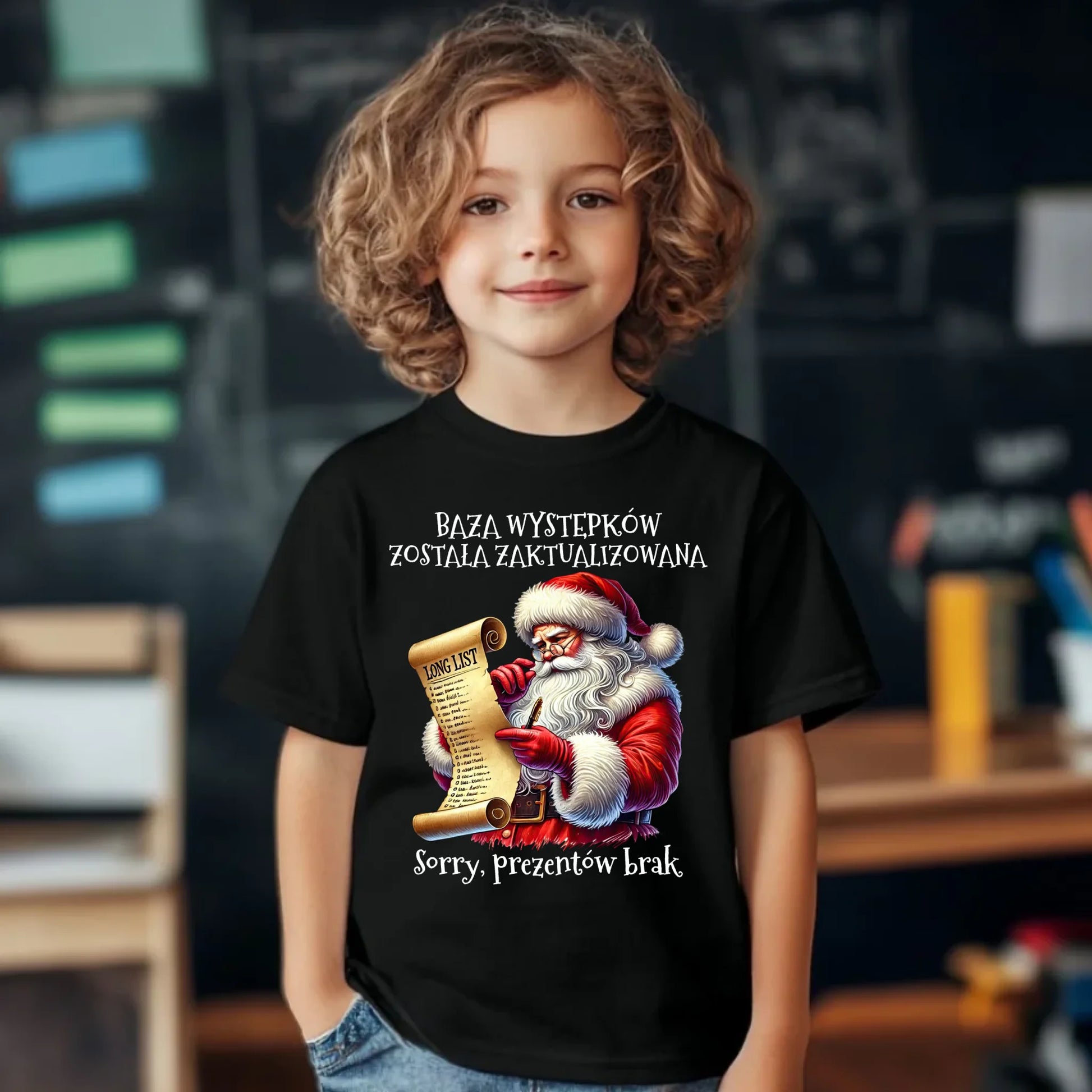 Koszulka dziecięca świąteczna z Mikołajem - Prezentów brak BN07 - StoryCups.pl