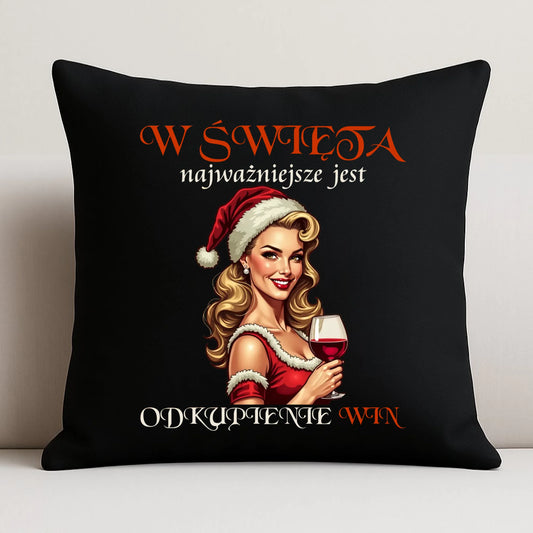 Poduszka dekoracyjna świąteczna - Odkupienie win BN04 - StoryCups.pl