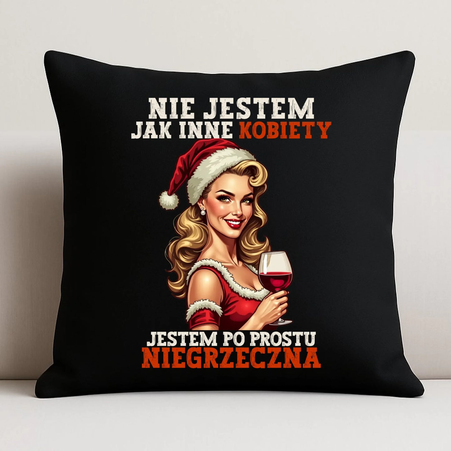 Poduszka dekoracyjna świąteczna - prezent dla niej - Nie jestem jak inne kobiety BN03 - StoryCups.pl