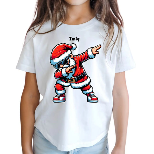 Koszulka dziecięca świąteczna z Mikołajem - na Mikołajki - personalizowana BN136 - StoryCups.pl