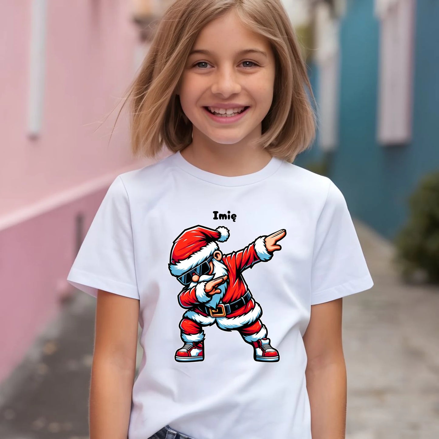 Koszulka dziecięca świąteczna z Mikołajem - na Mikołajki - personalizowana BN136 - StoryCups.pl