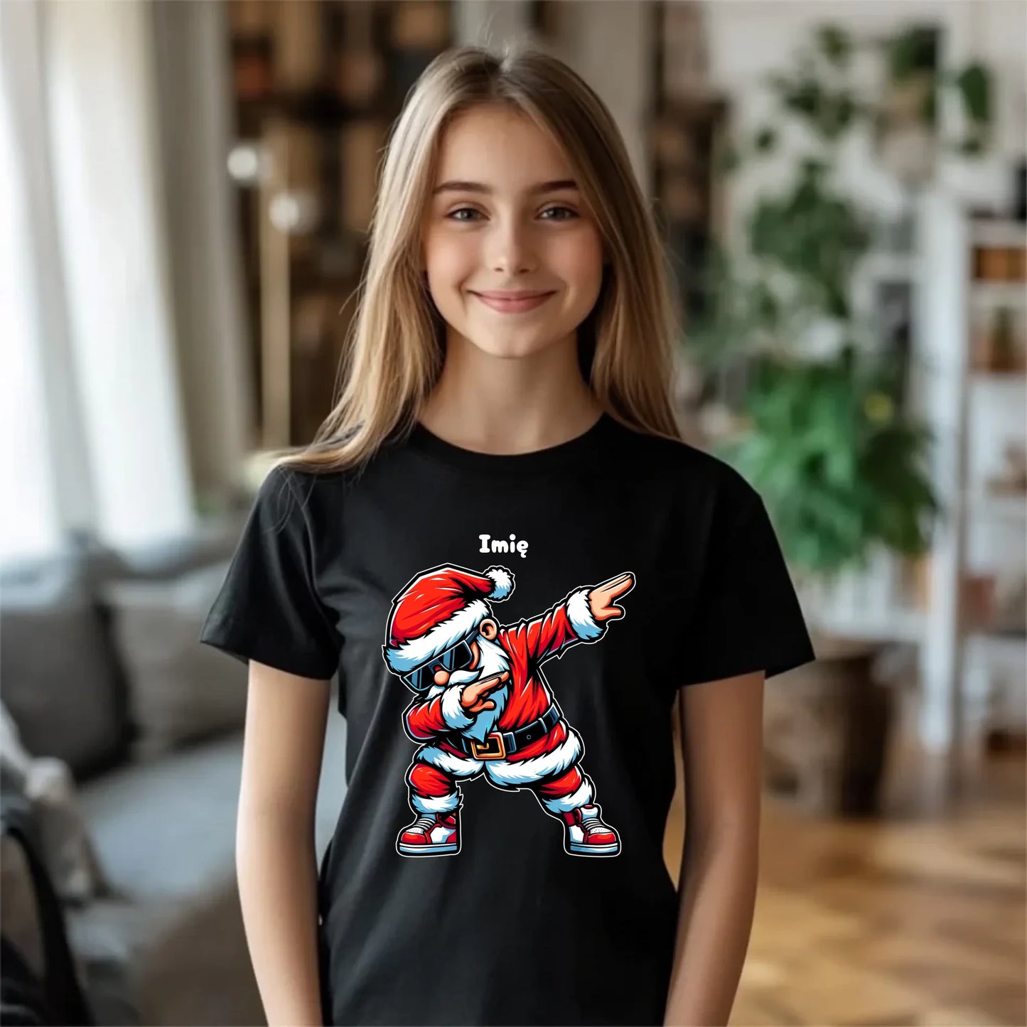 Koszulka dziecięca świąteczna z Mikołajem - na Mikołajki - personalizowana BN136 - StoryCups.pl