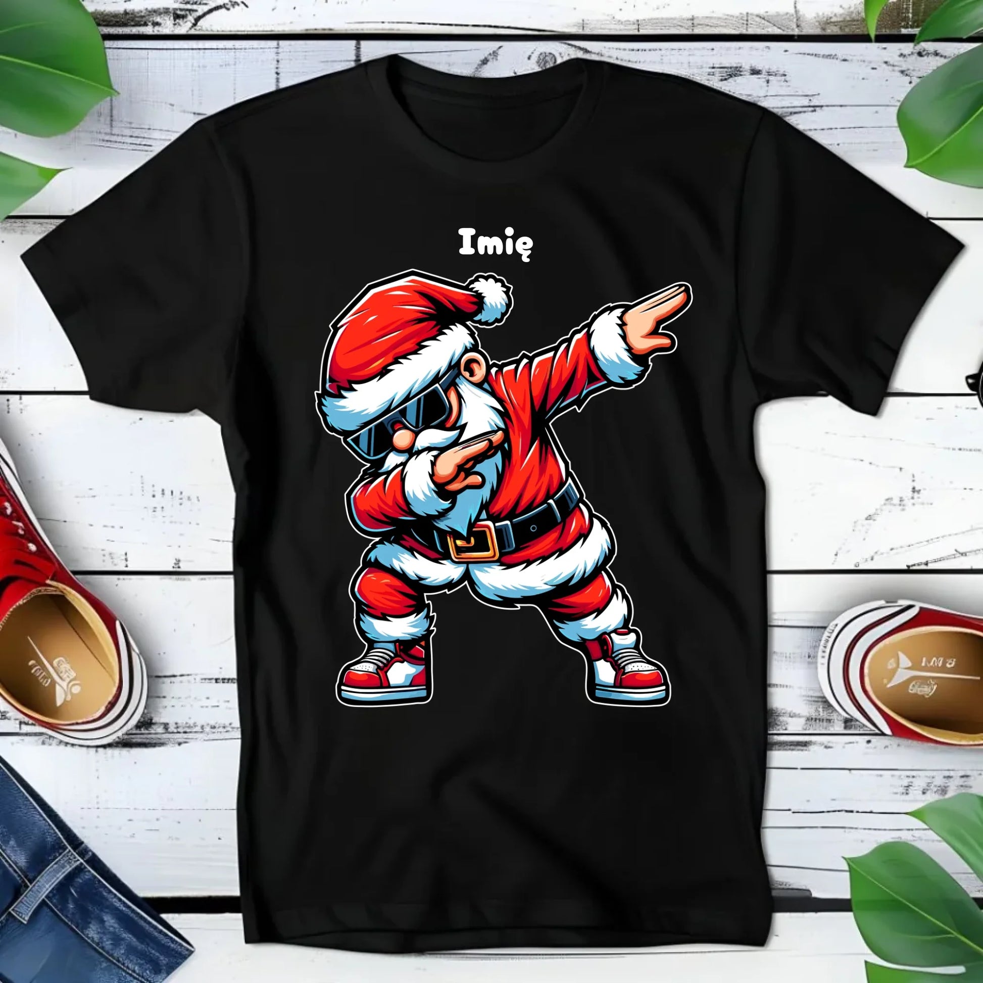Koszulka dziecięca świąteczna z Mikołajem - na Mikołajki - personalizowana BN136 - StoryCups.pl