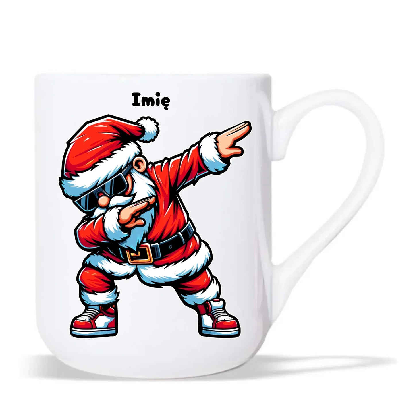 Kubek elegant świąteczny z Mikołajem - na Mikołajki - personalizowany BN136 - StoryCups.pl