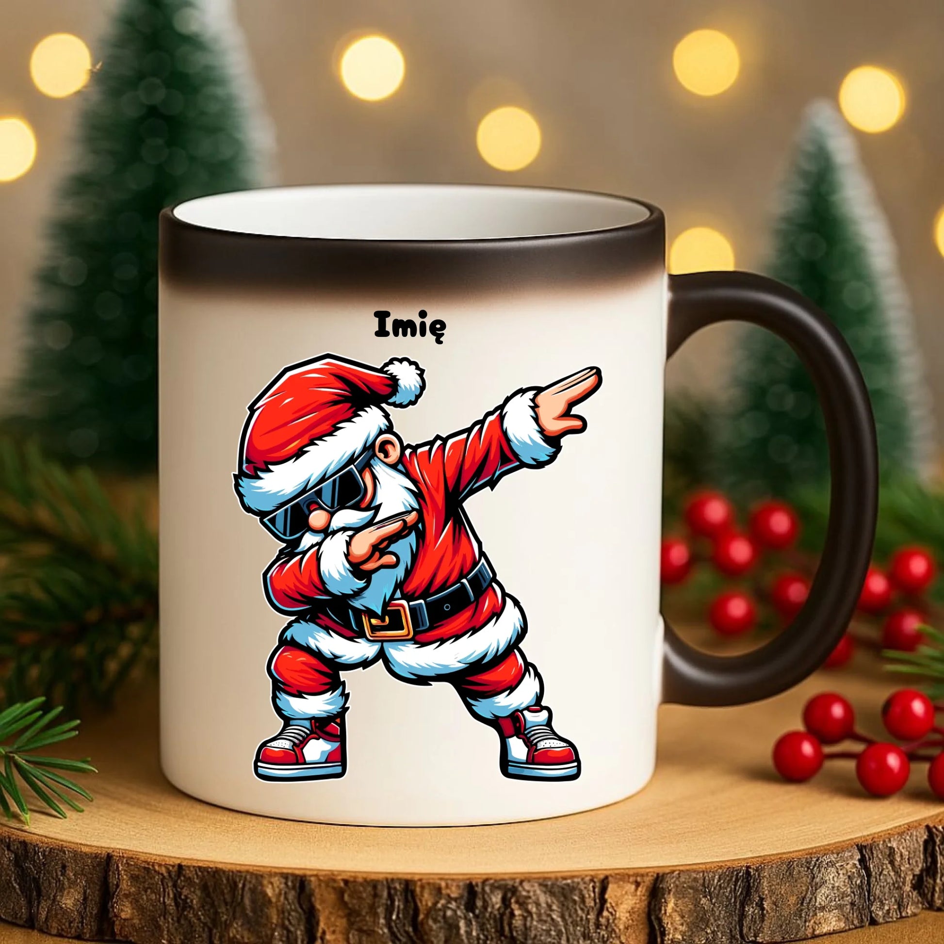 Kubek magiczny świąteczny z Mikołajem - na Mikołajki - personalizowany BN136 - StoryCups.pl