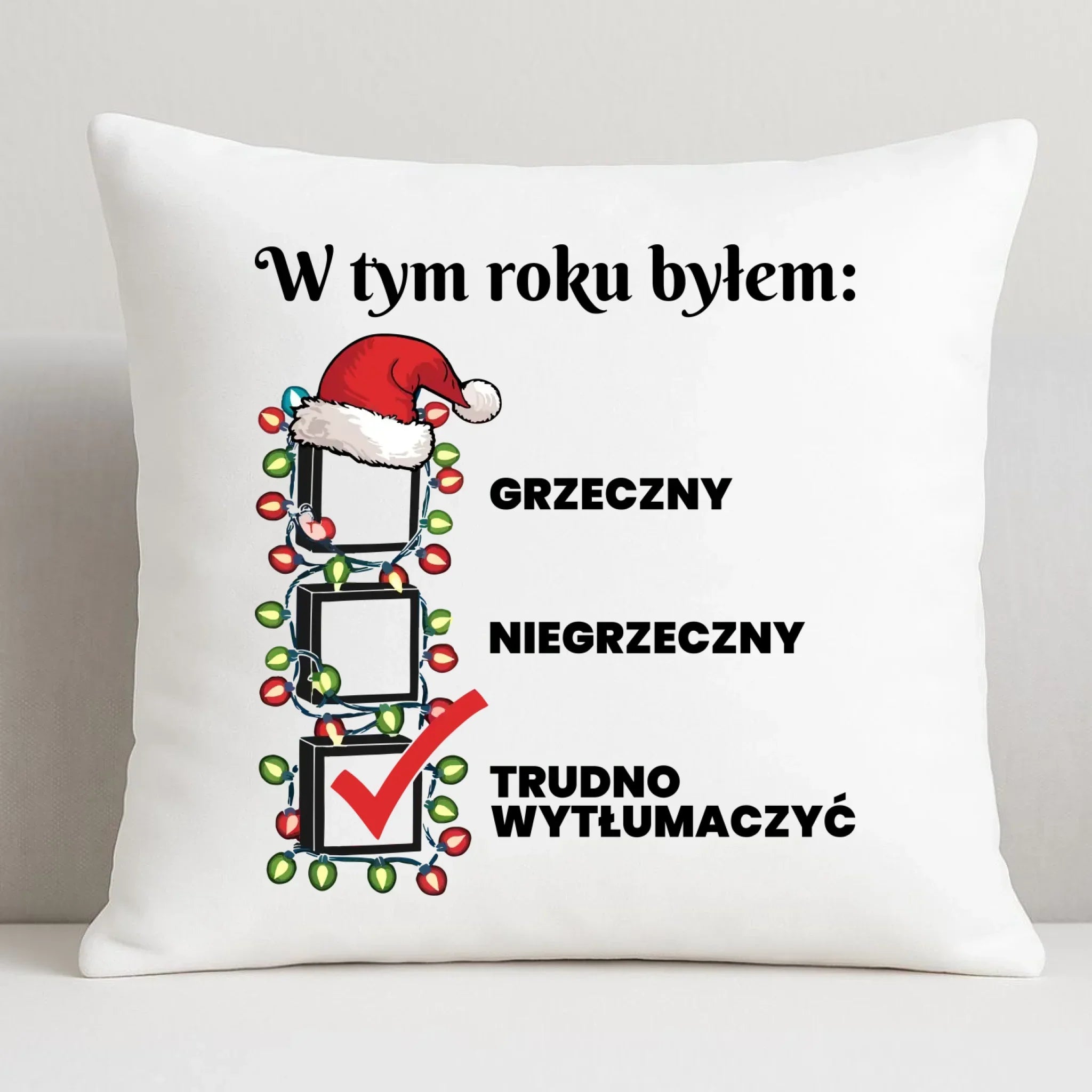 Poduszka świąteczna dla niego - Trudno wytłumaczyć BN134 - StoryCups.pl