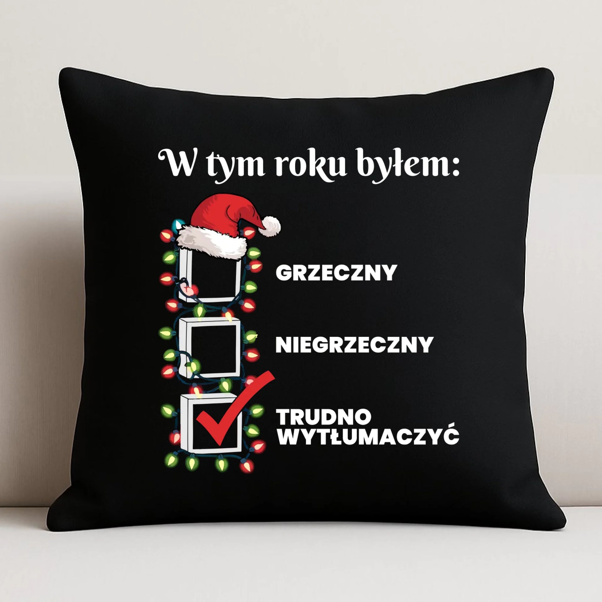 Poduszka dekoracyjna świąteczna dla niego - Trudno wytłumaczyć BN134 - StoryCups.pl
