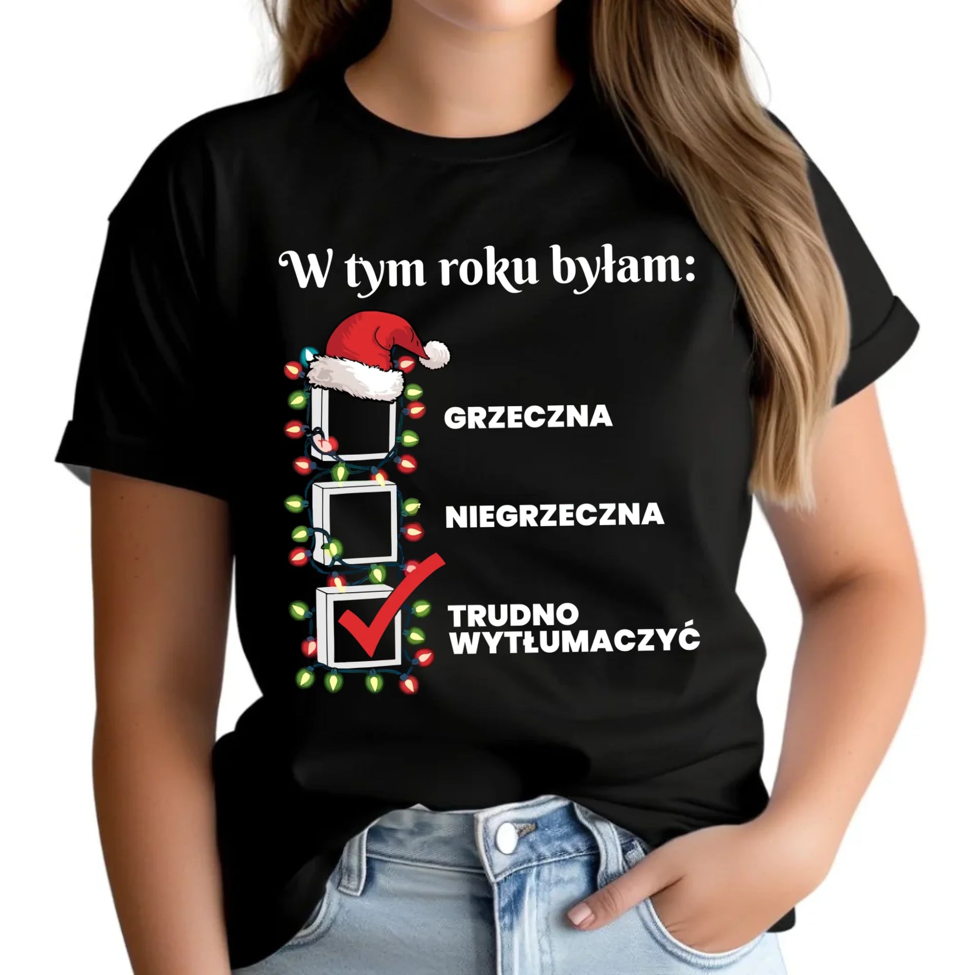 Koszulka damska świąteczna - Trudno wytłumaczyć BN137 - StoryCups.pl