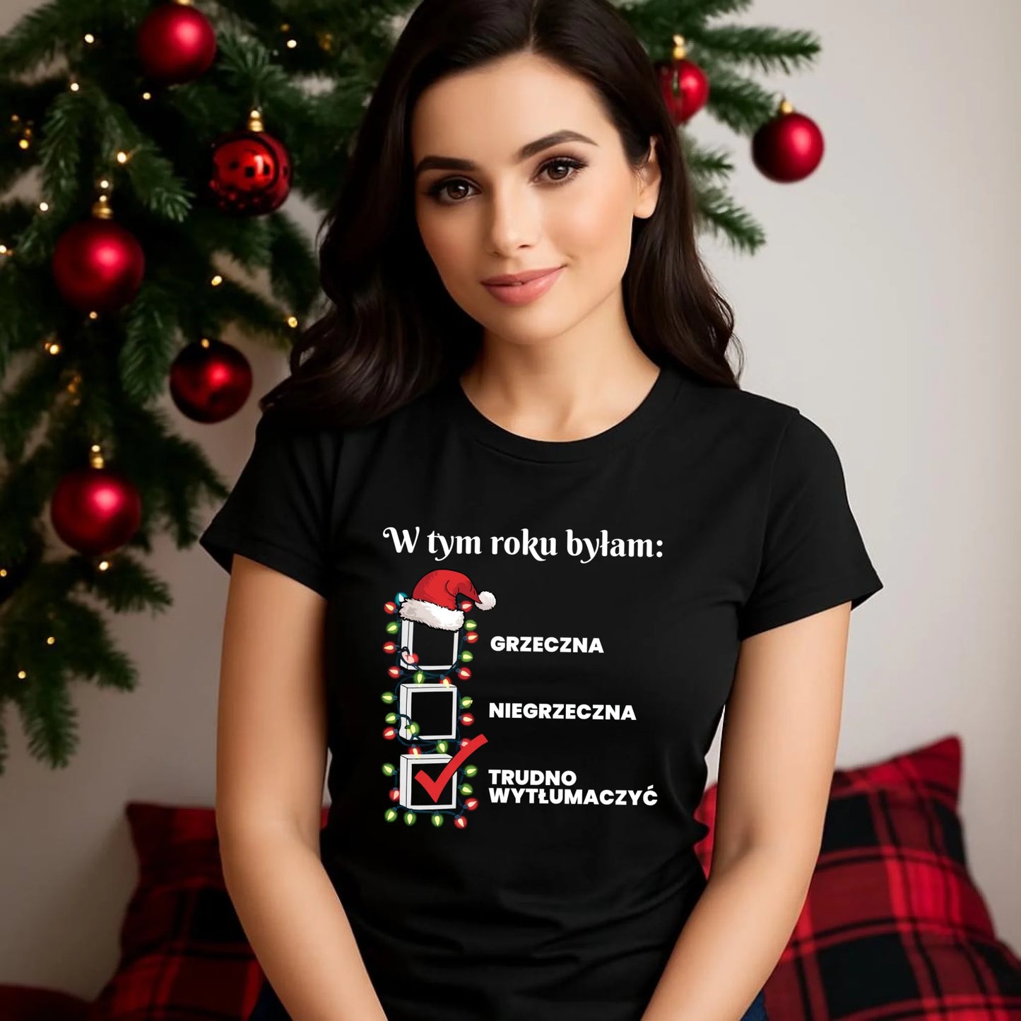 Koszulka damska świąteczna - Trudno wytłumaczyć BN137 - StoryCups.pl