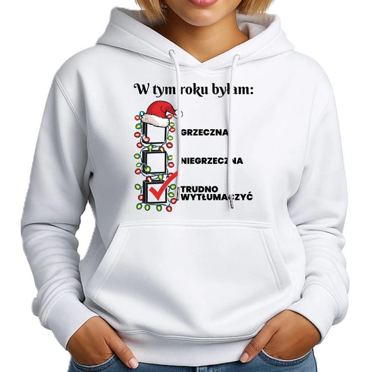 Bluza damska z kapturem na święta - Trudno wytłumaczyć BN137 - StoryCups.pl