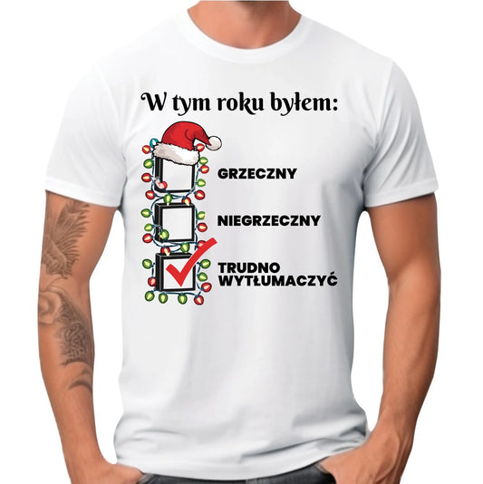 Koszulka męska świąteczna - Trudno wytłumaczyć BN134 - StoryCups.pl
