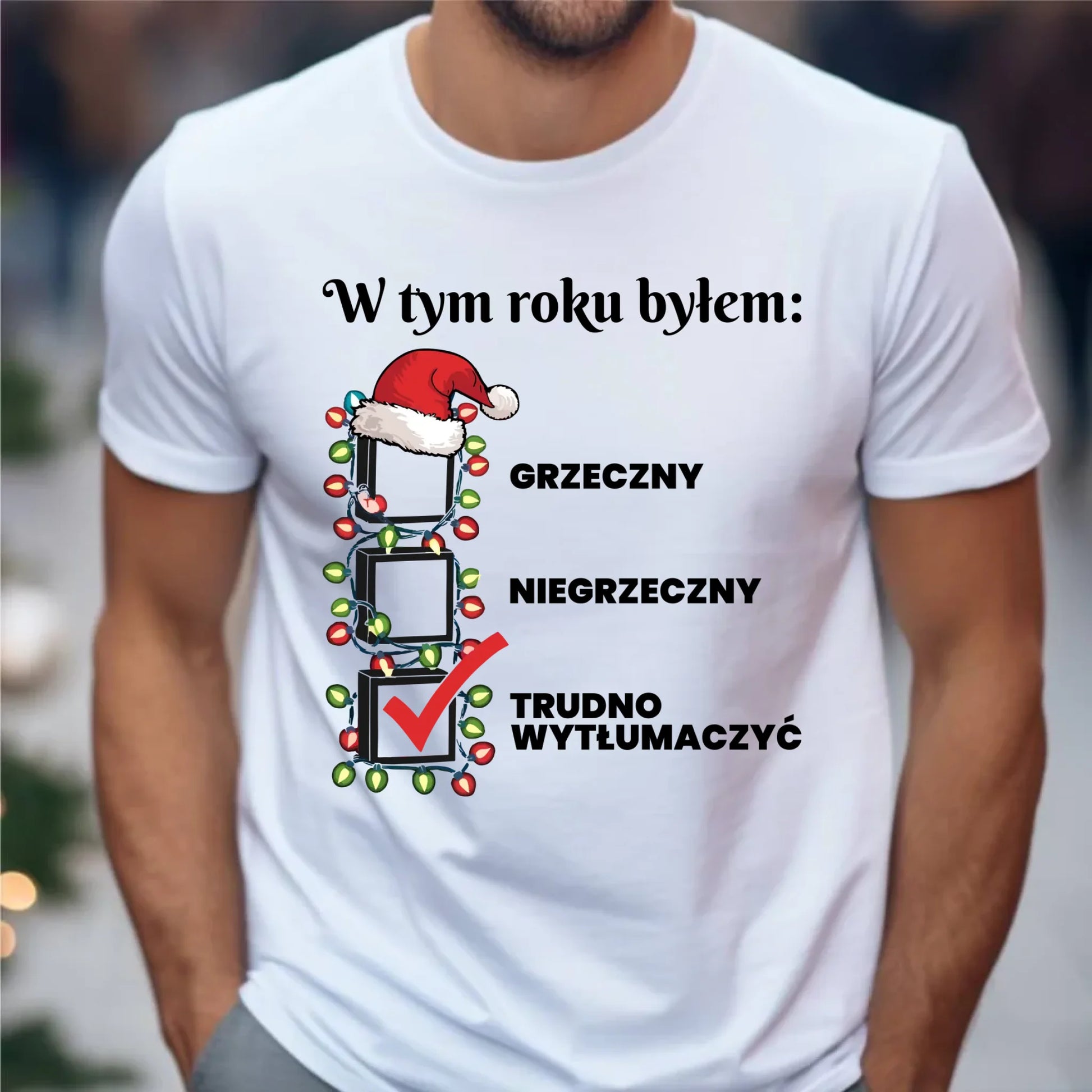 Koszulka męska świąteczna - Trudno wytłumaczyć BN134 - StoryCups.pl