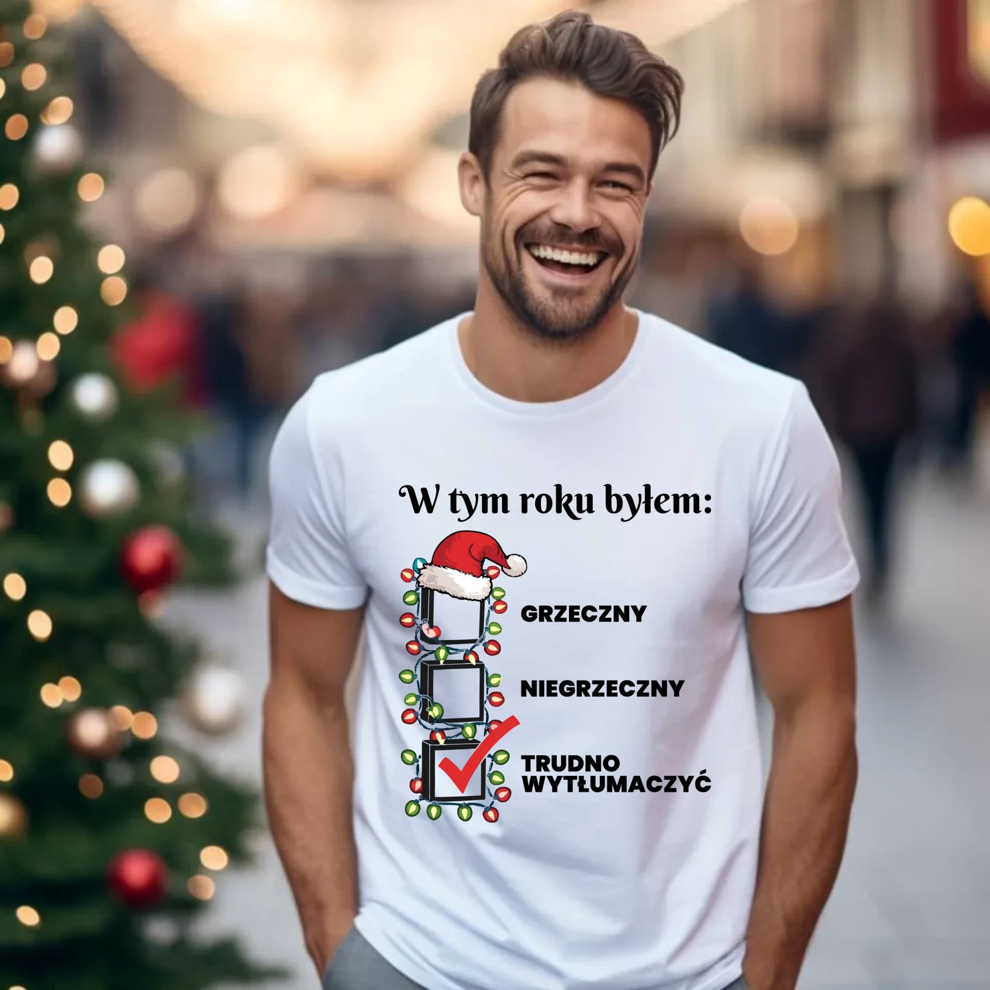 Koszulka męska świąteczna - Trudno wytłumaczyć BN134 - StoryCups.pl