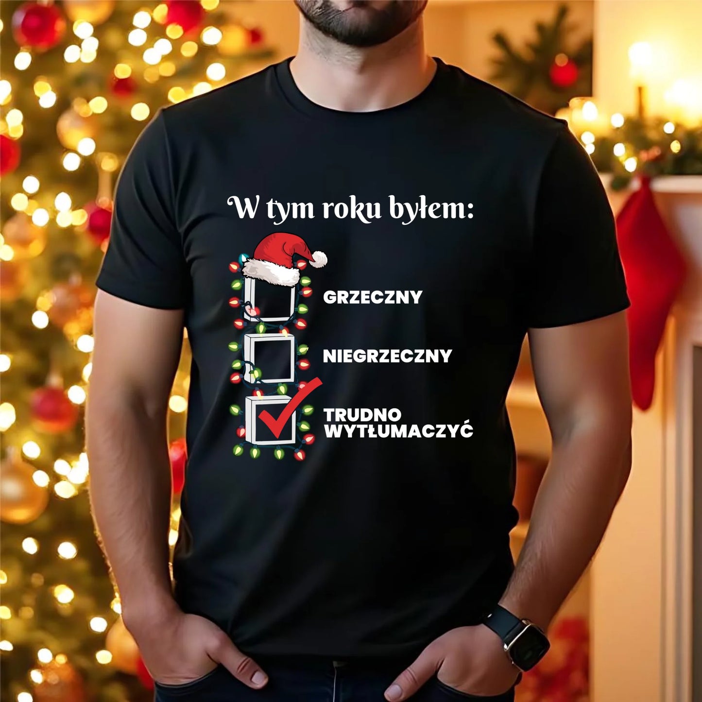 Koszulka męska świąteczna - Trudno wytłumaczyć BN134 - StoryCups.pl