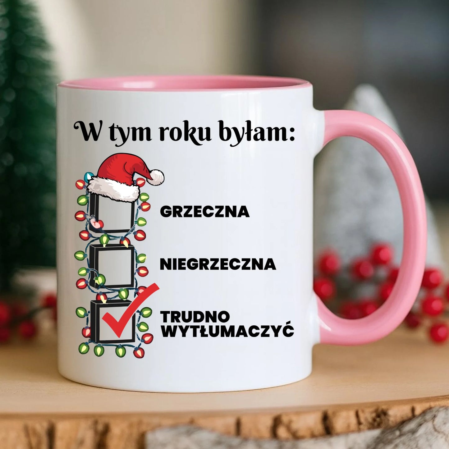 Kubek świąteczny dla niej - Trudno wytłumaczyć BN137 - StoryCups.pl