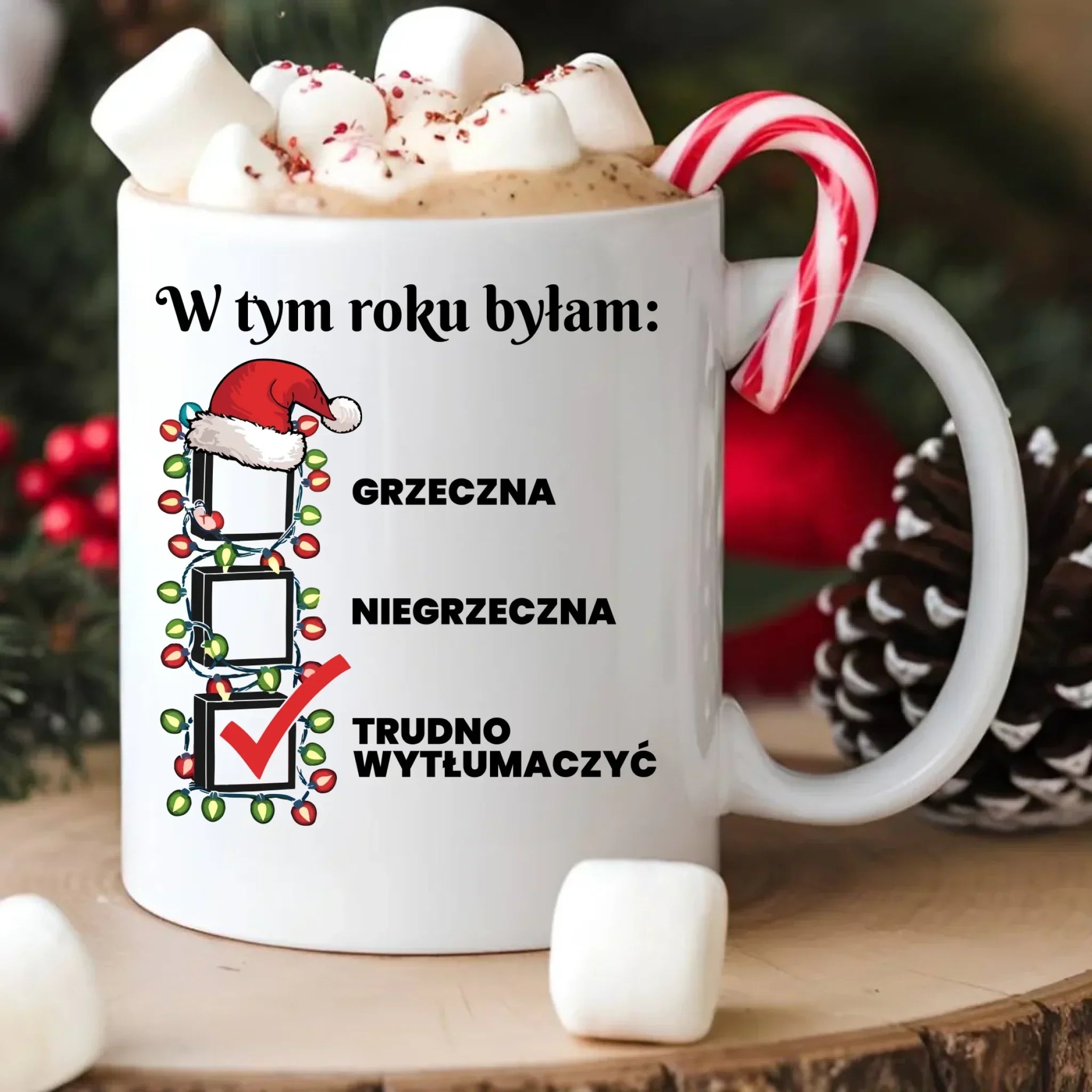 Kubek świąteczny dla niej - Trudno wytłumaczyć BN137 - StoryCups.pl