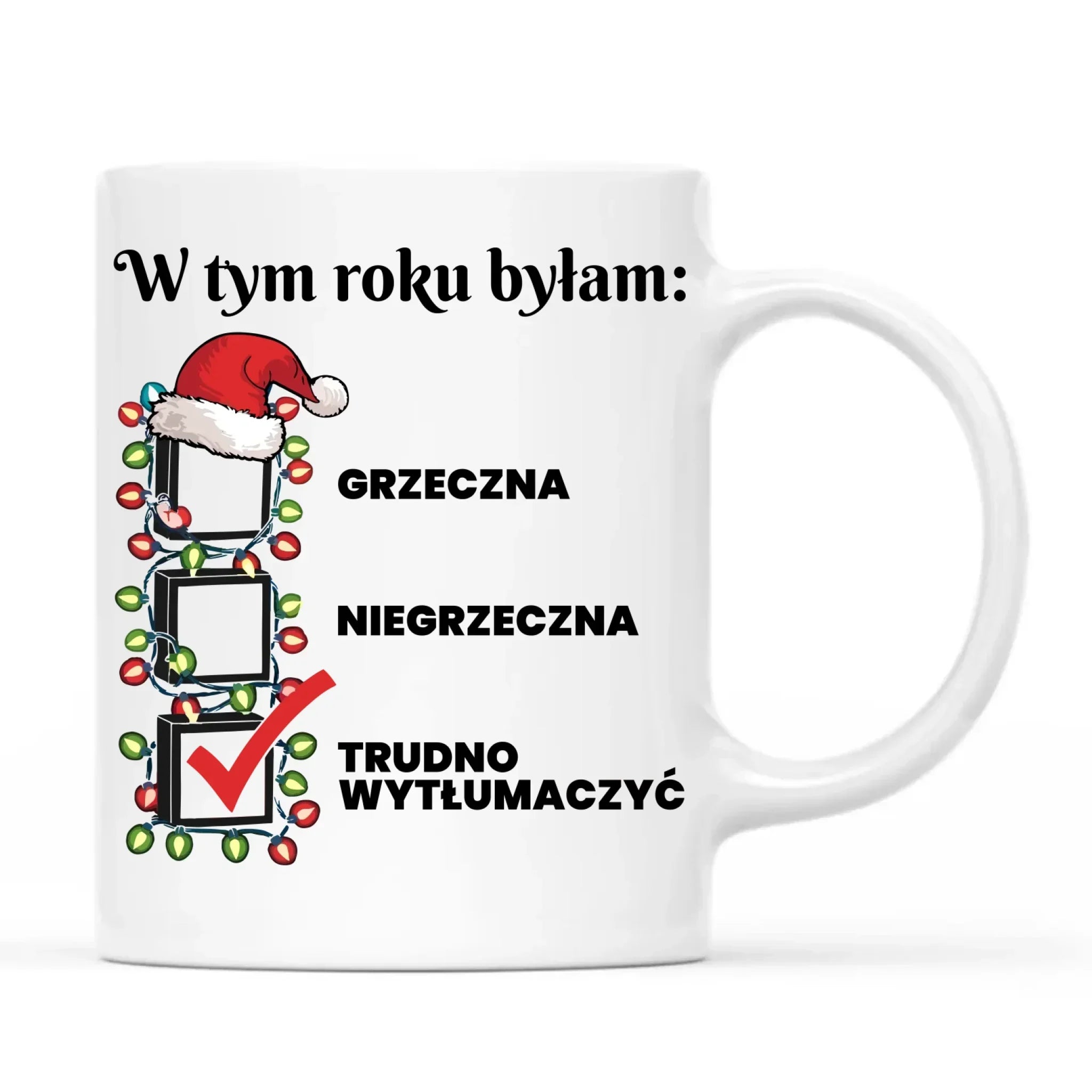 Kubek świąteczny dla niej - Trudno wytłumaczyć BN137 - StoryCups.pl