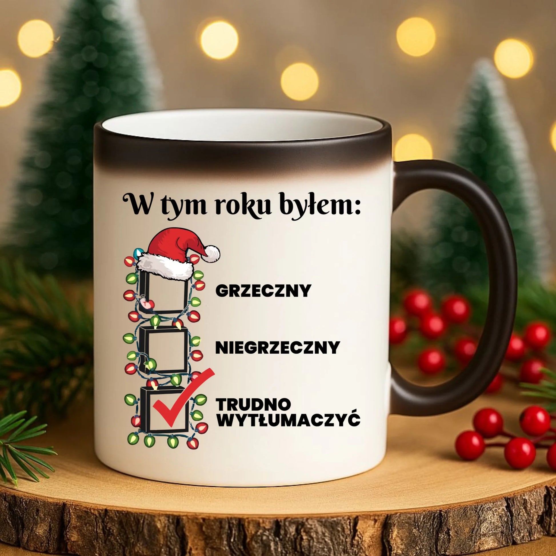 Kubek magiczny świąteczny dla niego - Trudno wytłumaczyć BN134 - StoryCups.pl